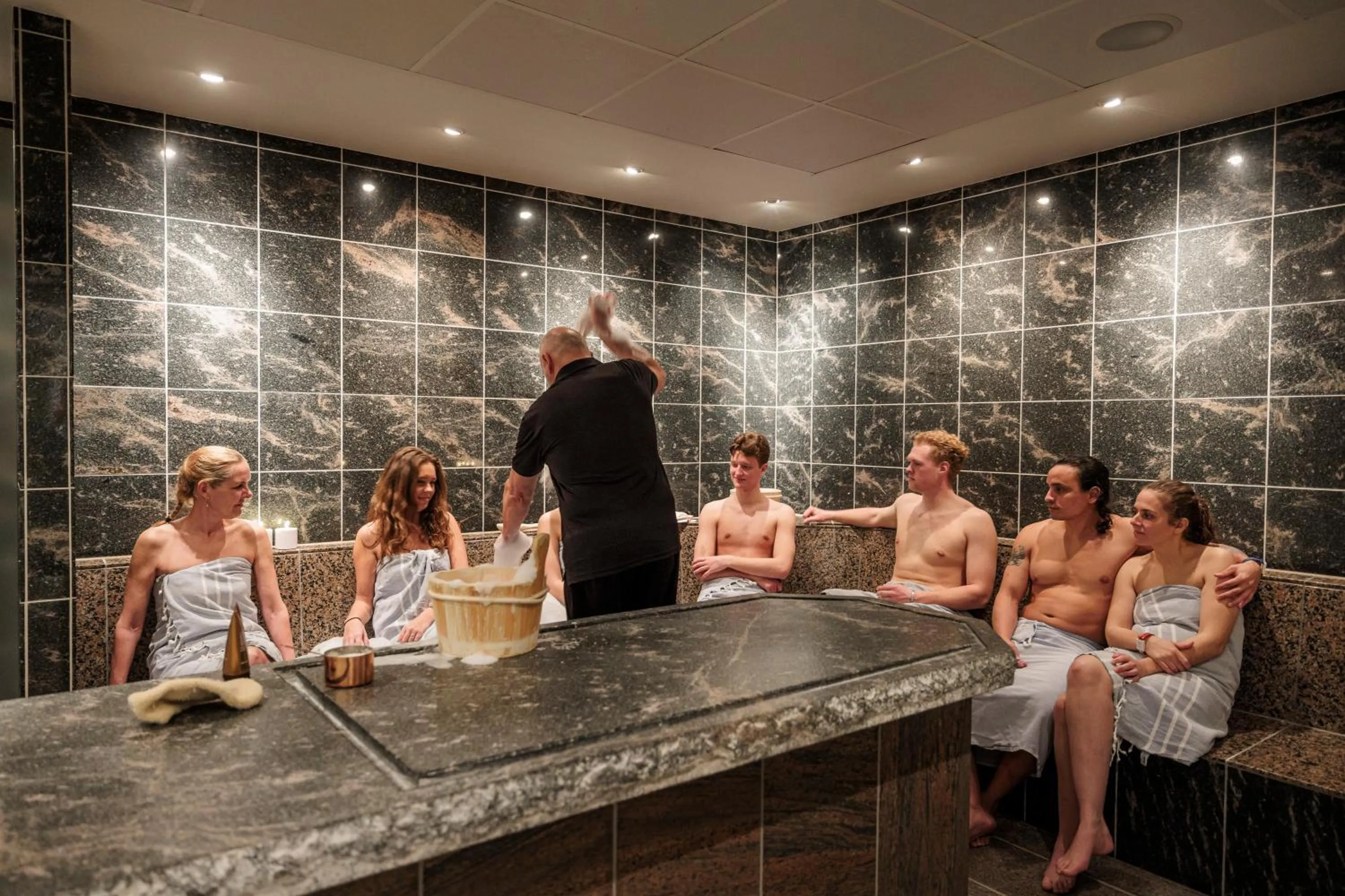 People in Griffen Spa Hotel