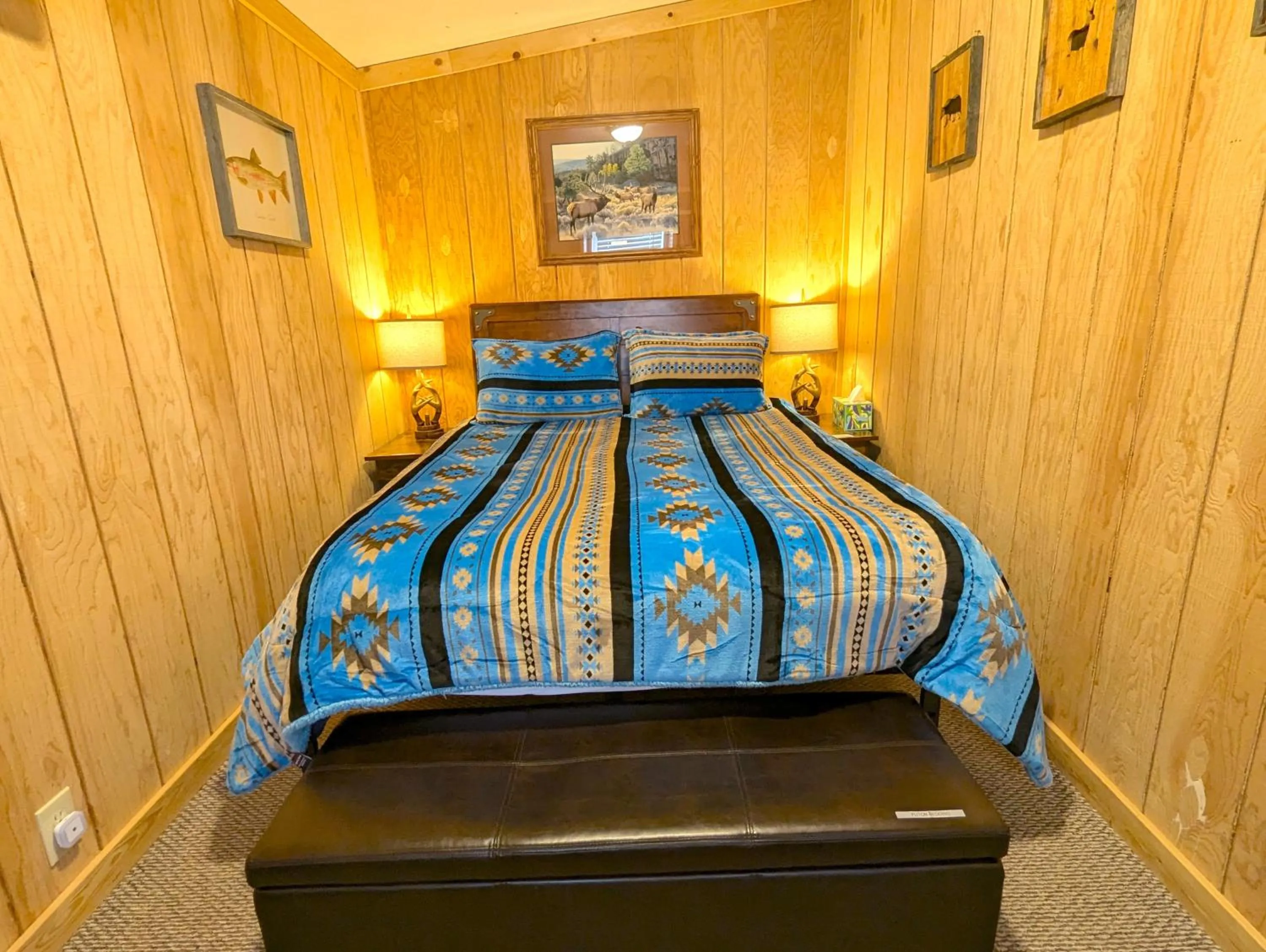 Bed in Yellowstone's Treasure Cabins