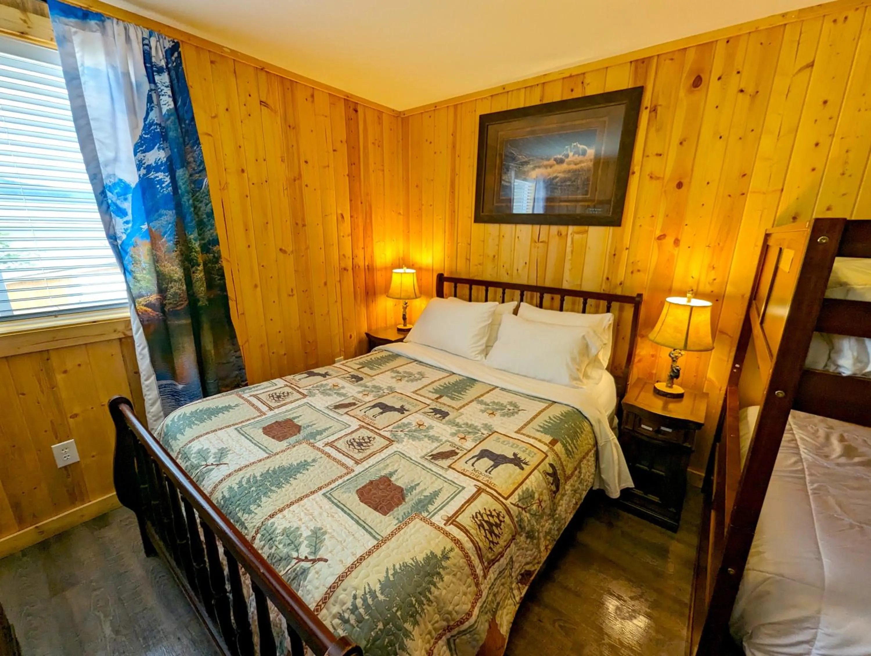 Bed in Yellowstone's Treasure Cabins