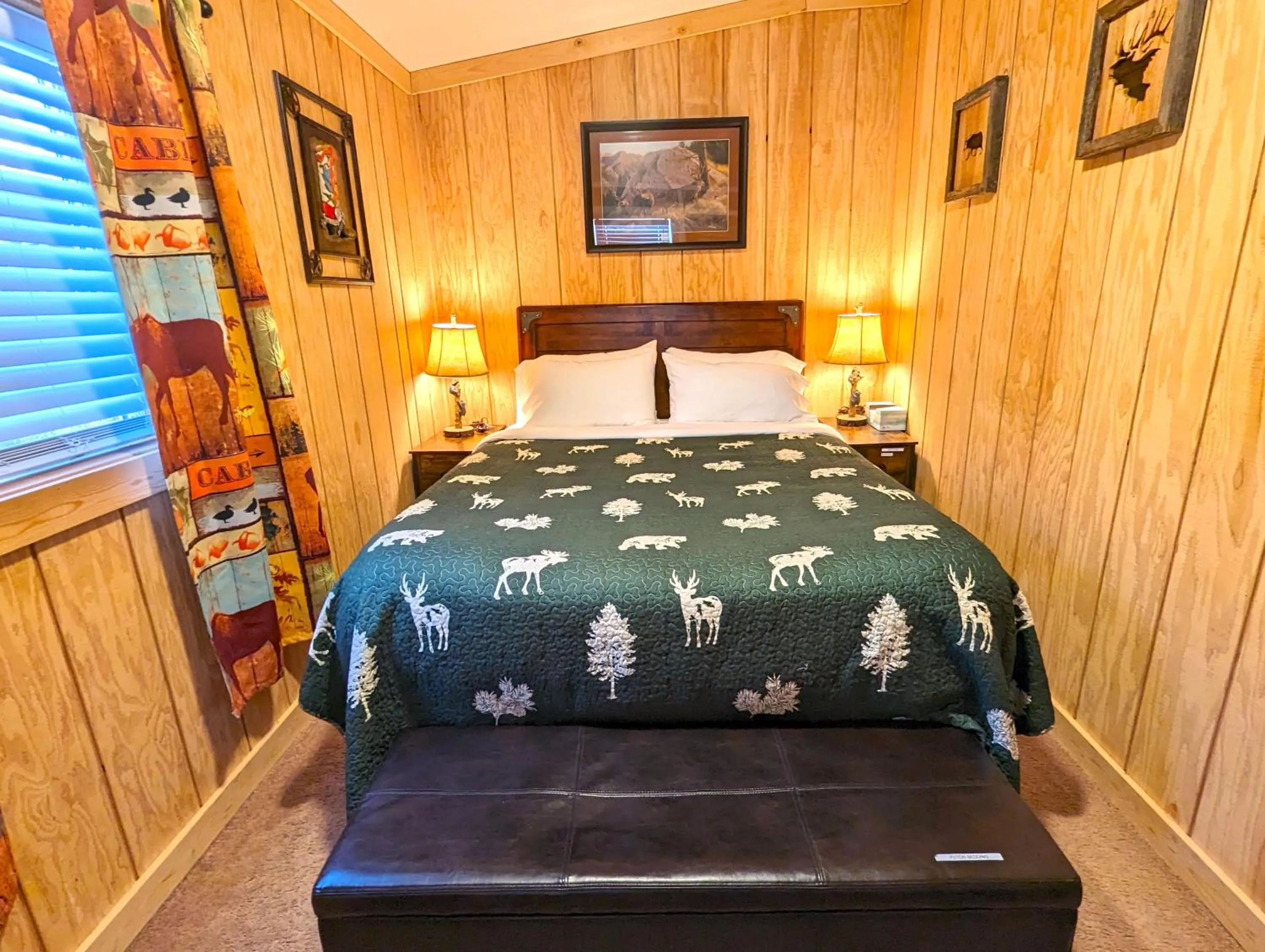 Bed in Yellowstone's Treasure Cabins