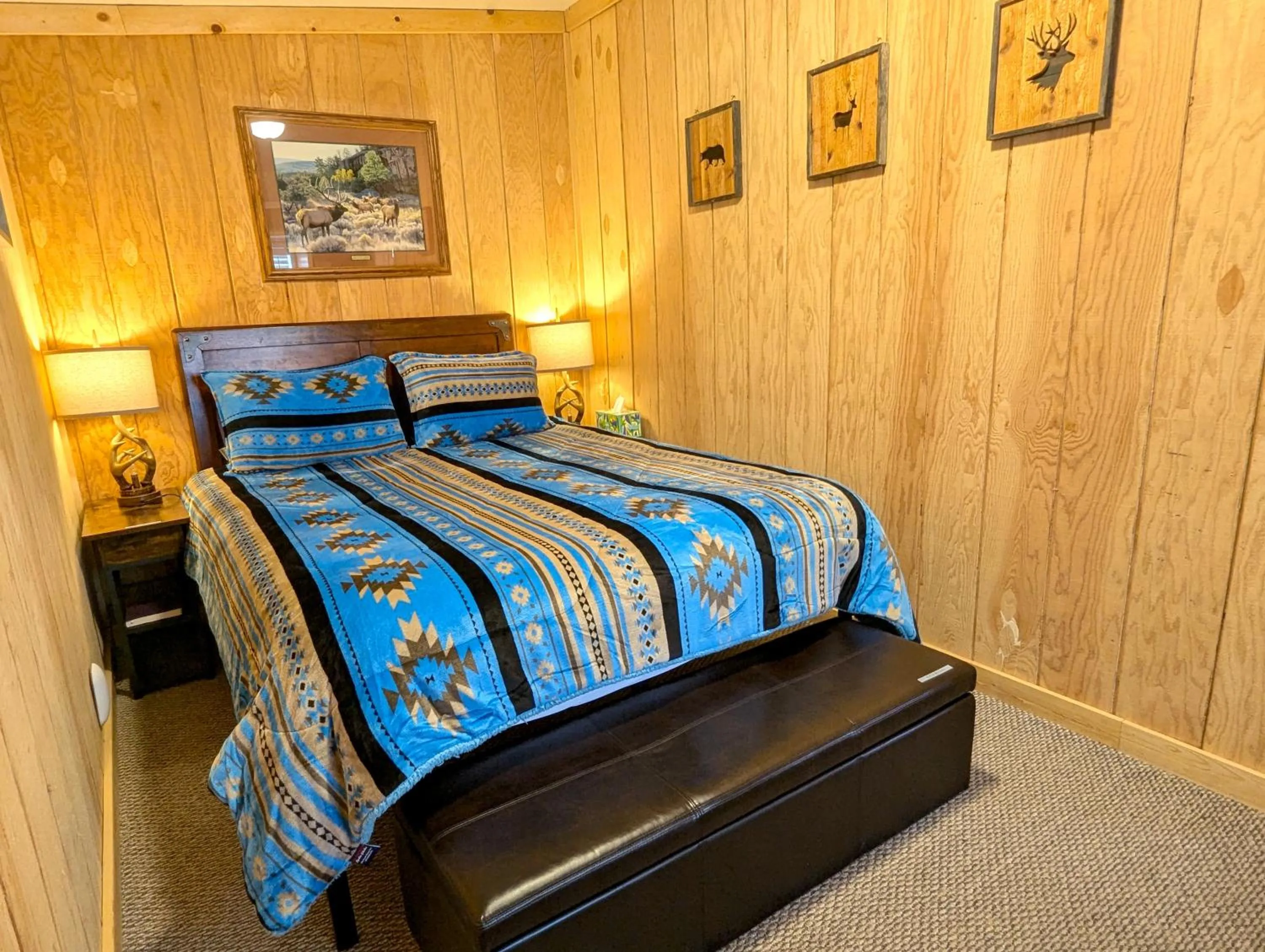 Bed in Yellowstone's Treasure Cabins