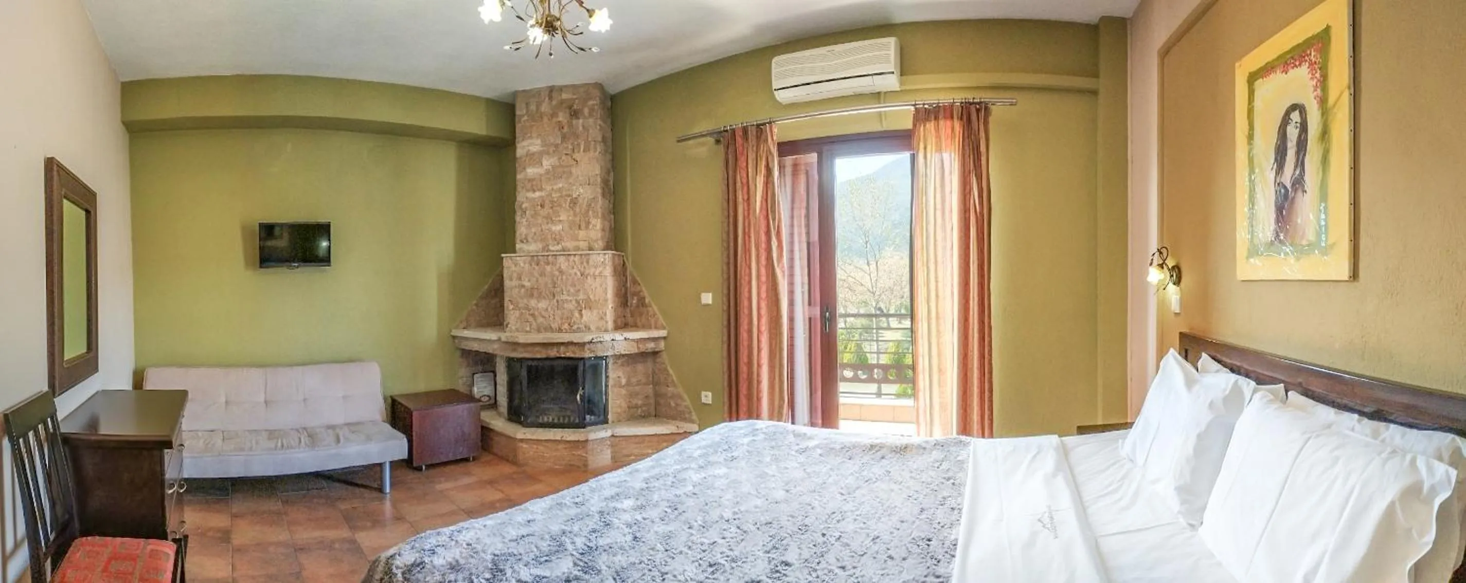 Bed in Gea Kaimaktsalan Hotel & Spa