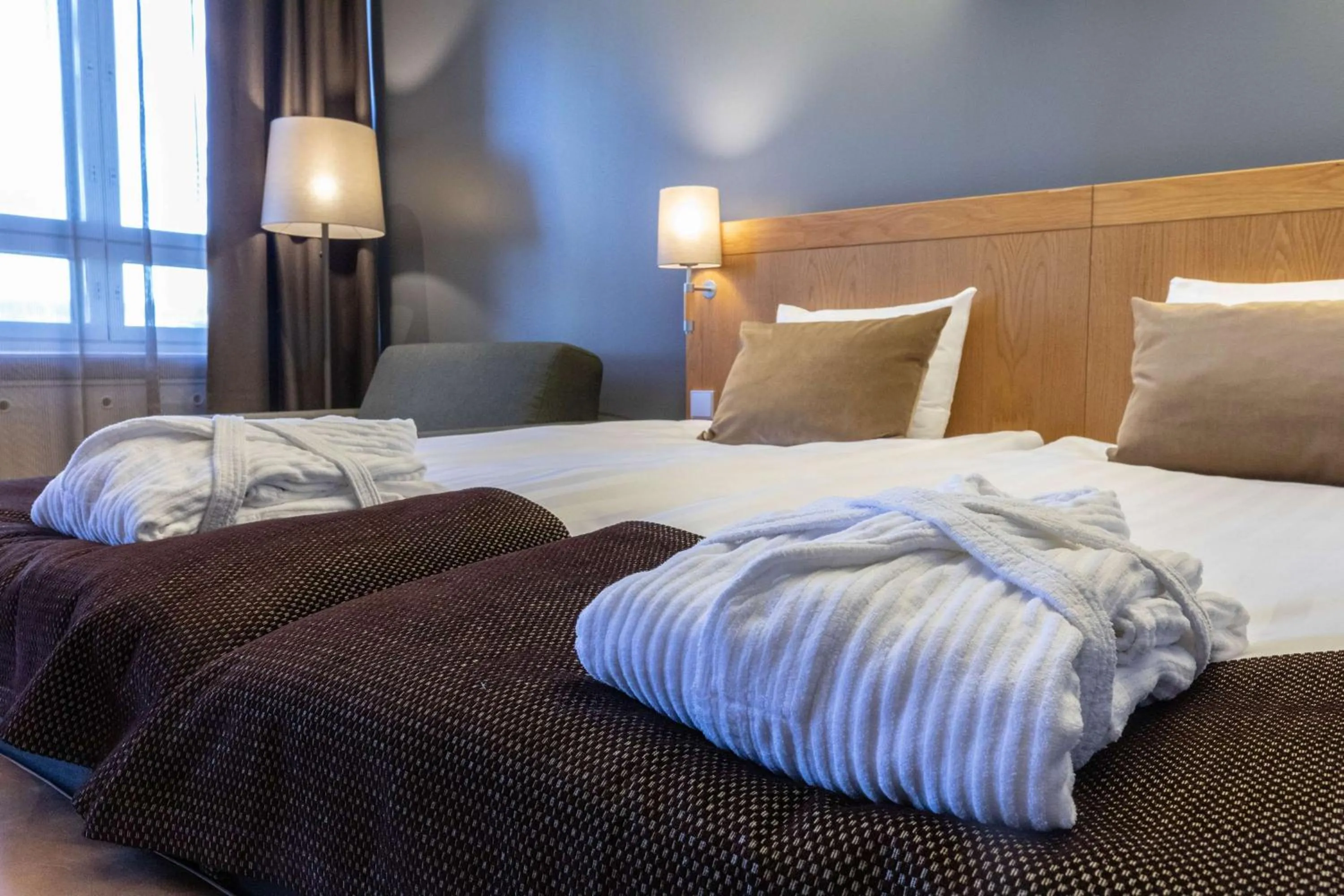 Decorative detail, Bed in Scandic Tampere City