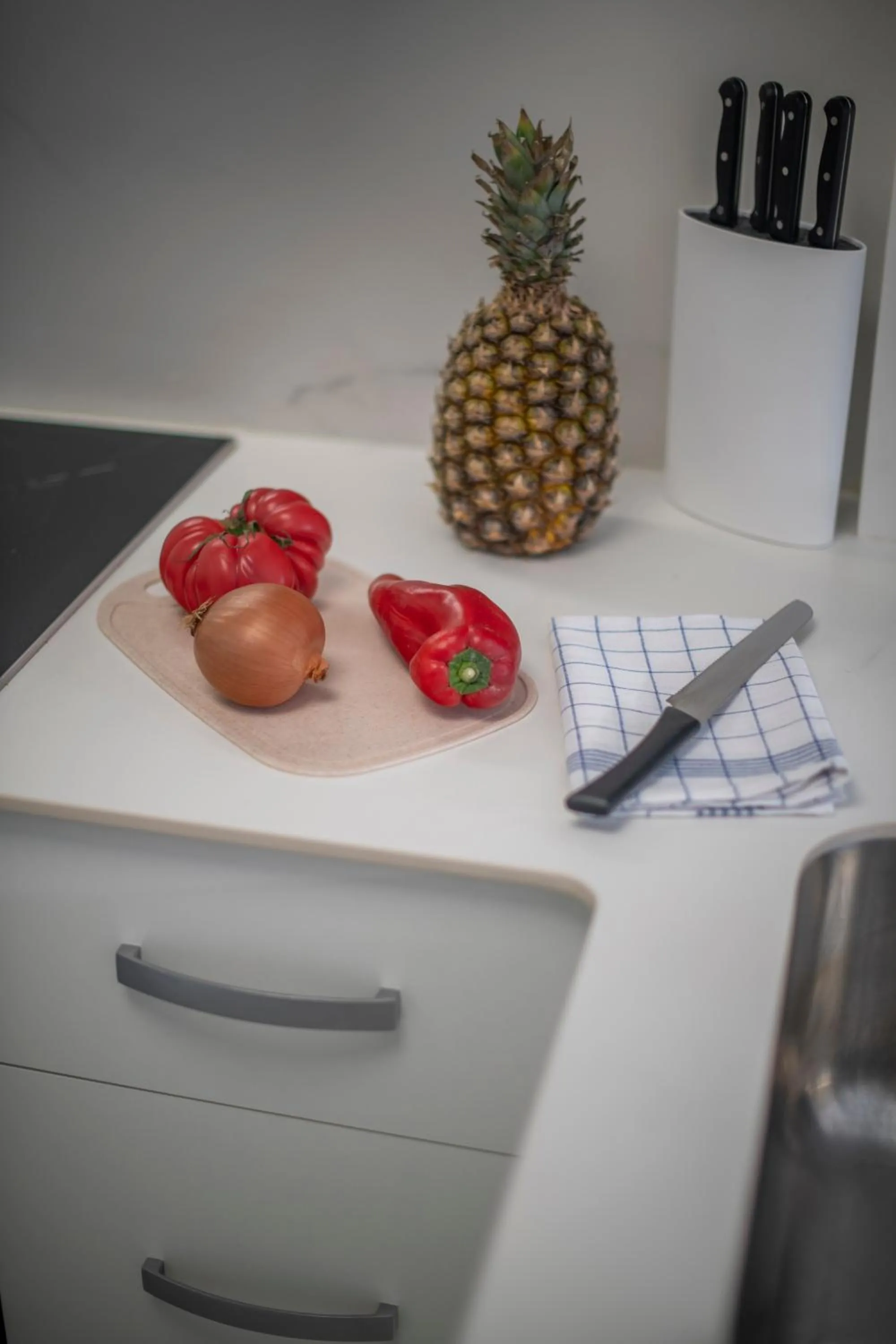 Kitchen or kitchenette in Aparthotel Marsol