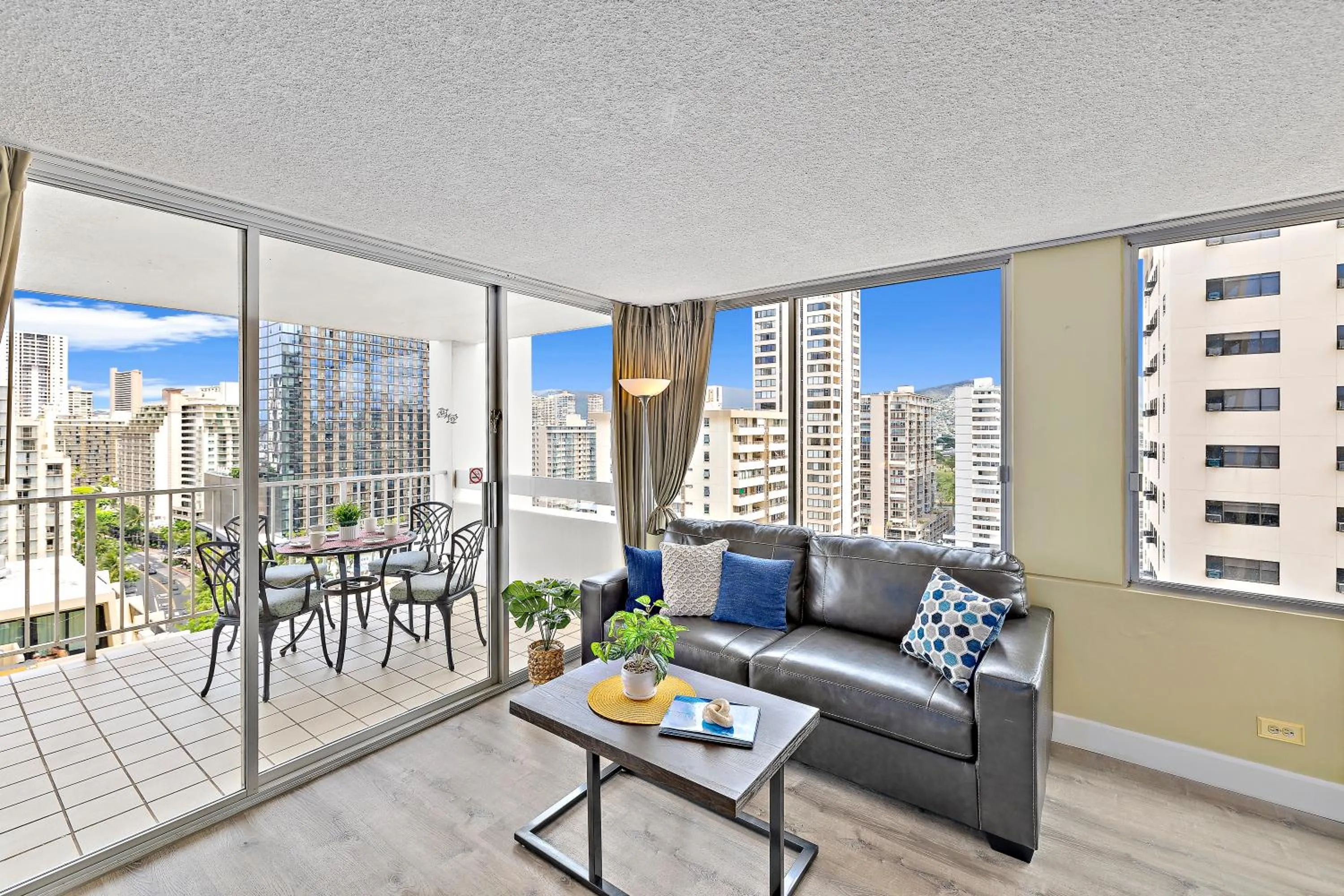 Living room in Pacific Monarch - 1 BR - Ocean and City Views!
