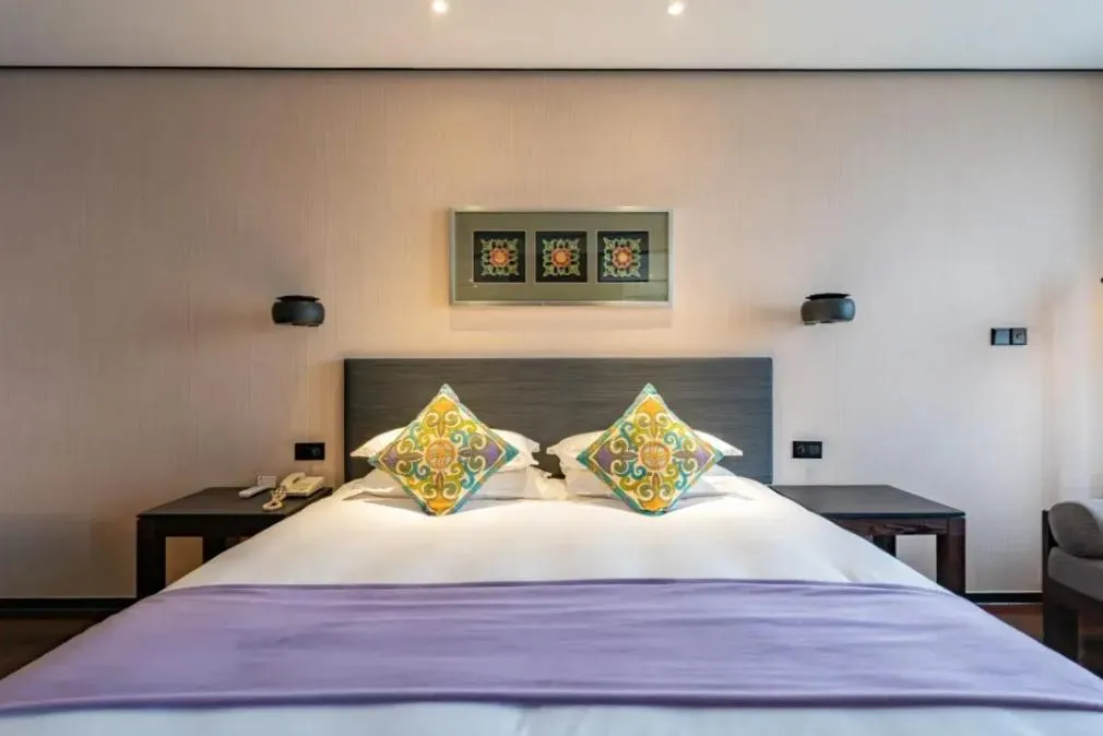 Bedroom in SSAW Boutique Hotel Hangzhou Xiaoshan Yinlong Hangfachang Subway