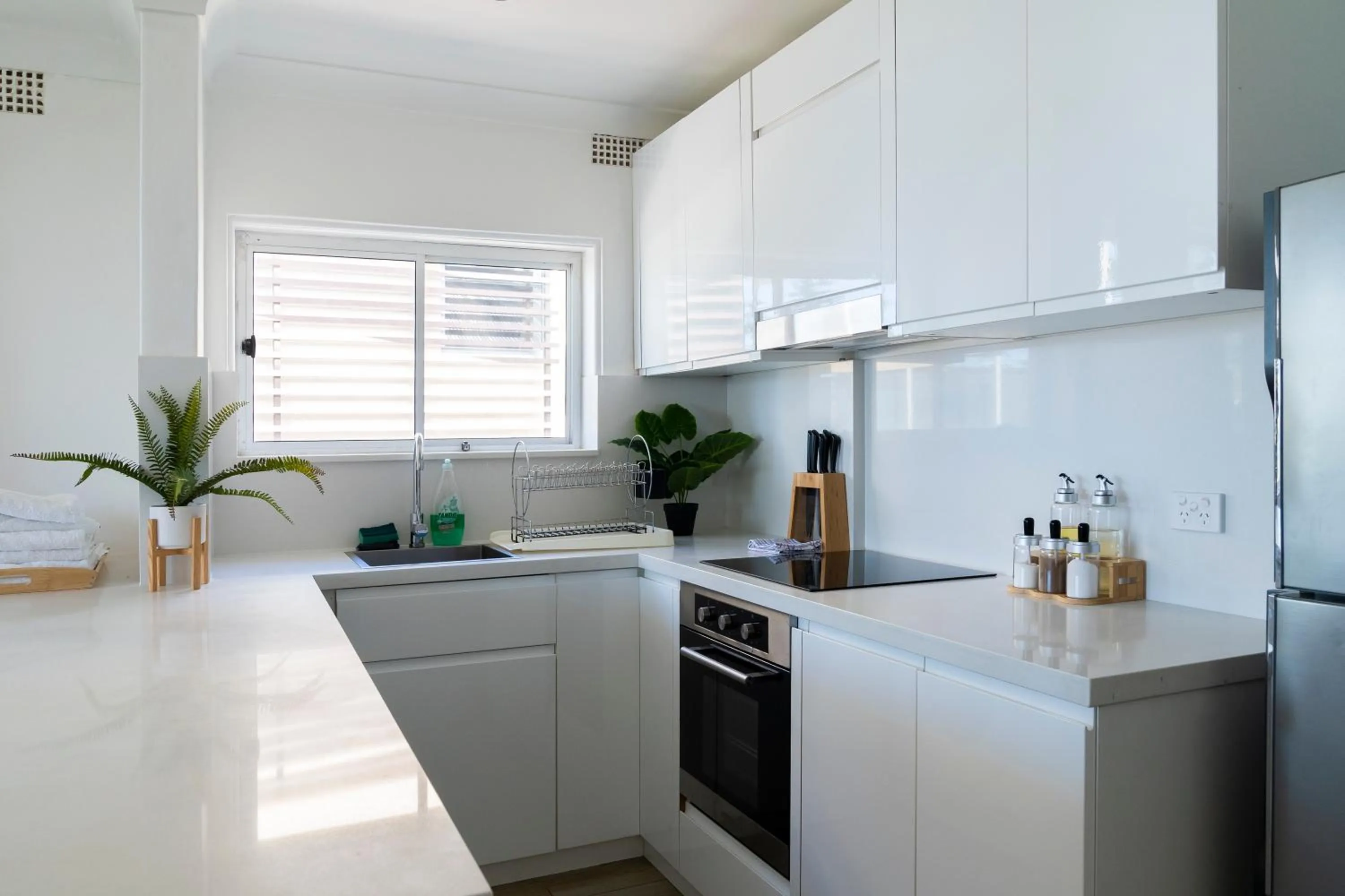 Kitchen or kitchenette in Manly Beachfront Apartment