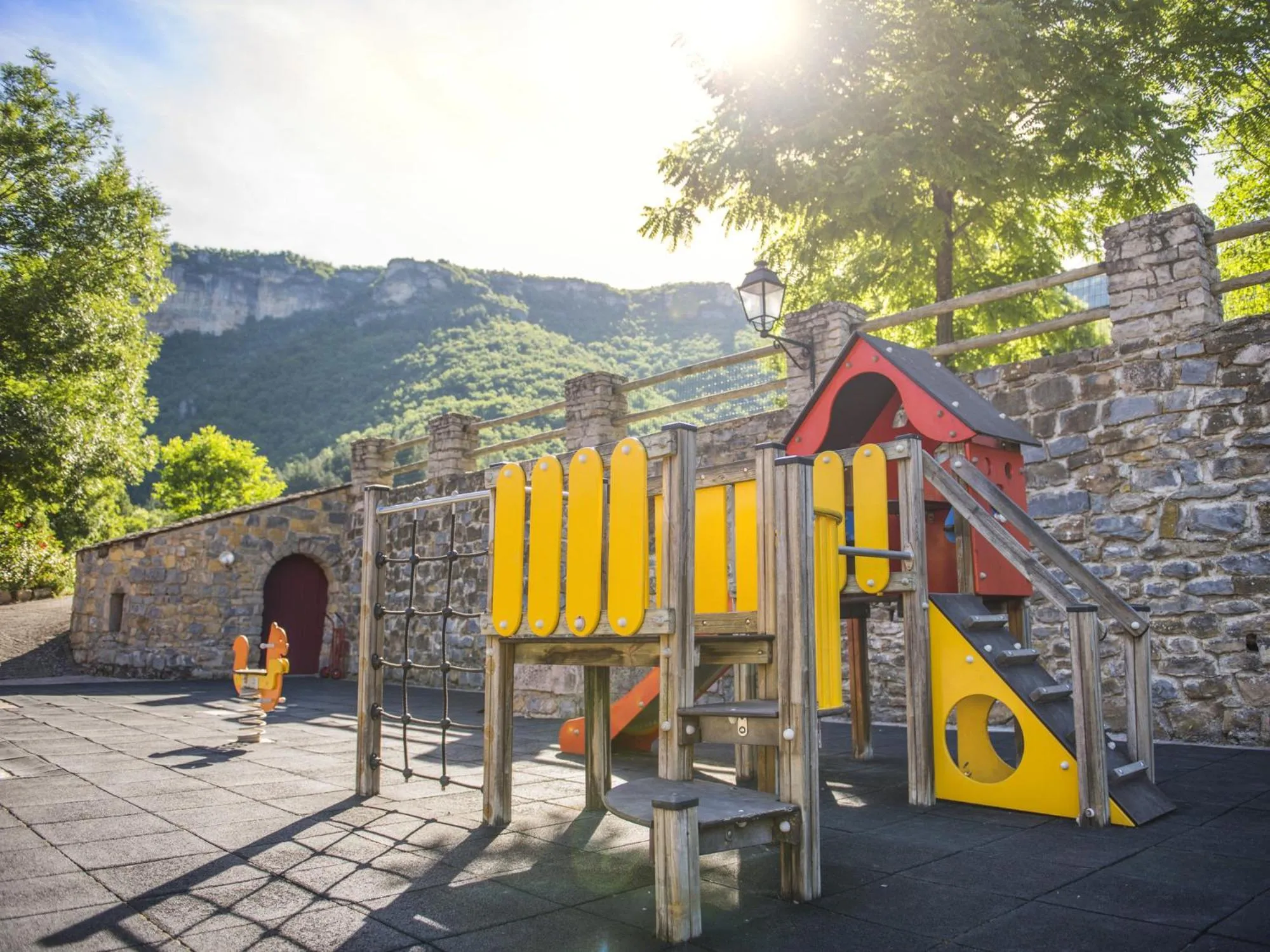 Children play ground in Camping RCN Val de Cantobre