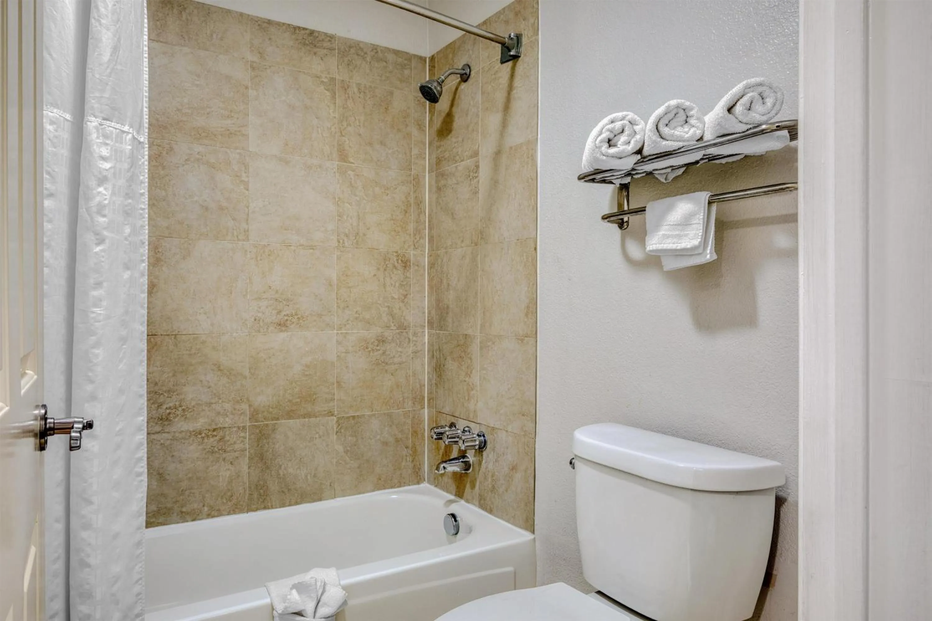 Bathroom in SureStay Hotel by Best Western Terrell
