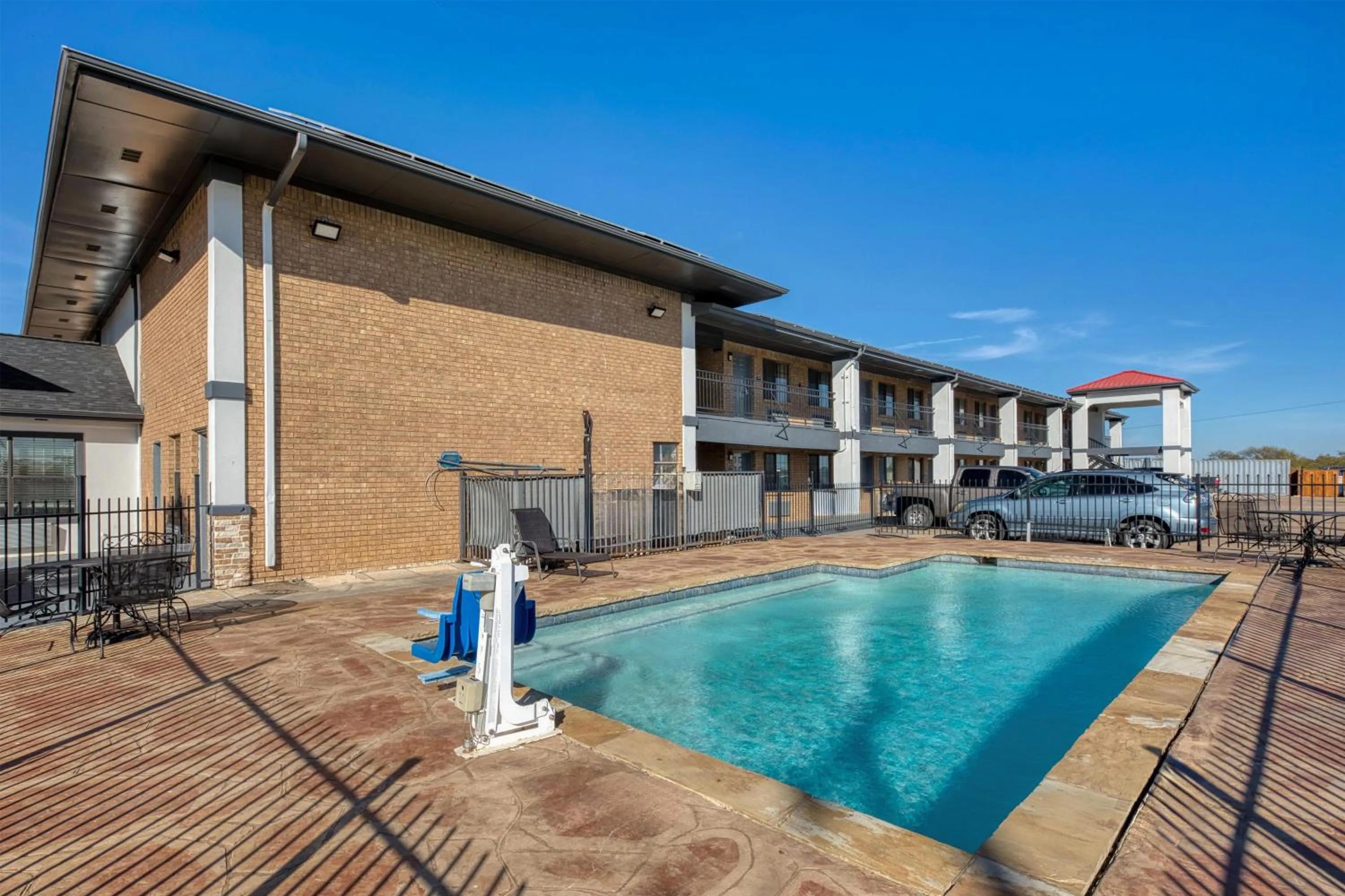 Pool view in SureStay Hotel by Best Western Terrell