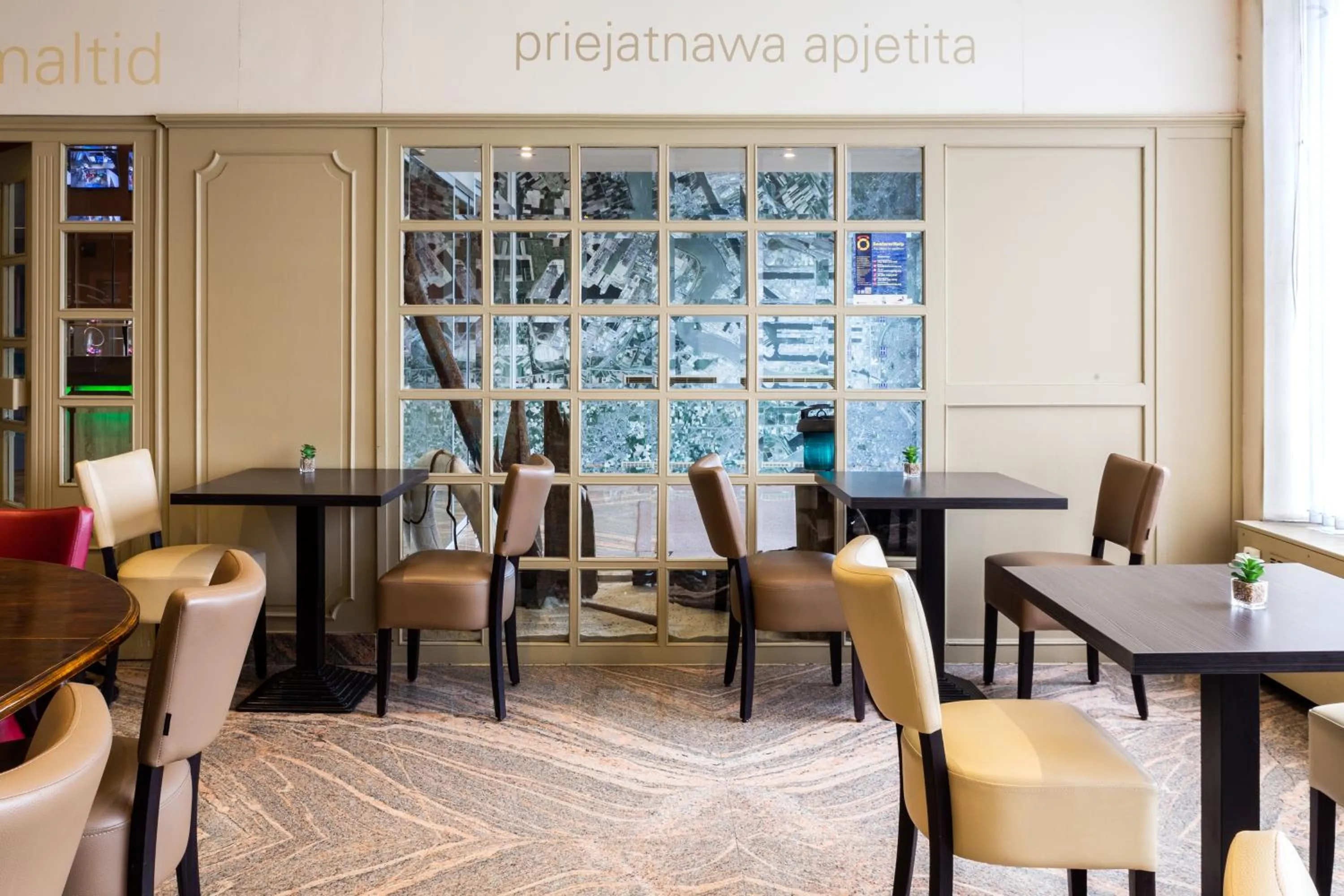 Dining area in Antwerp Harbour Hotel