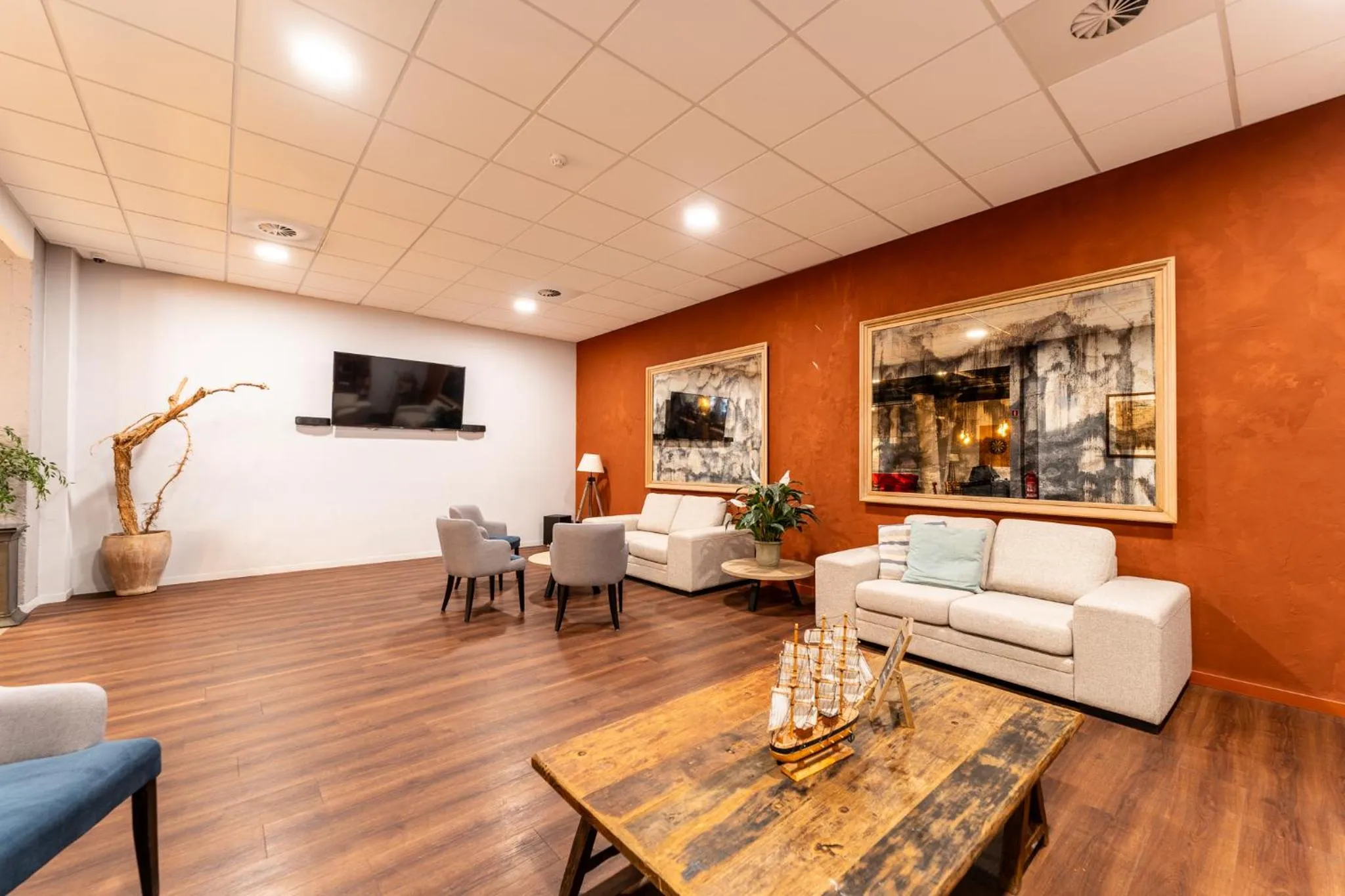 Seating area in Antwerp Harbour Hotel