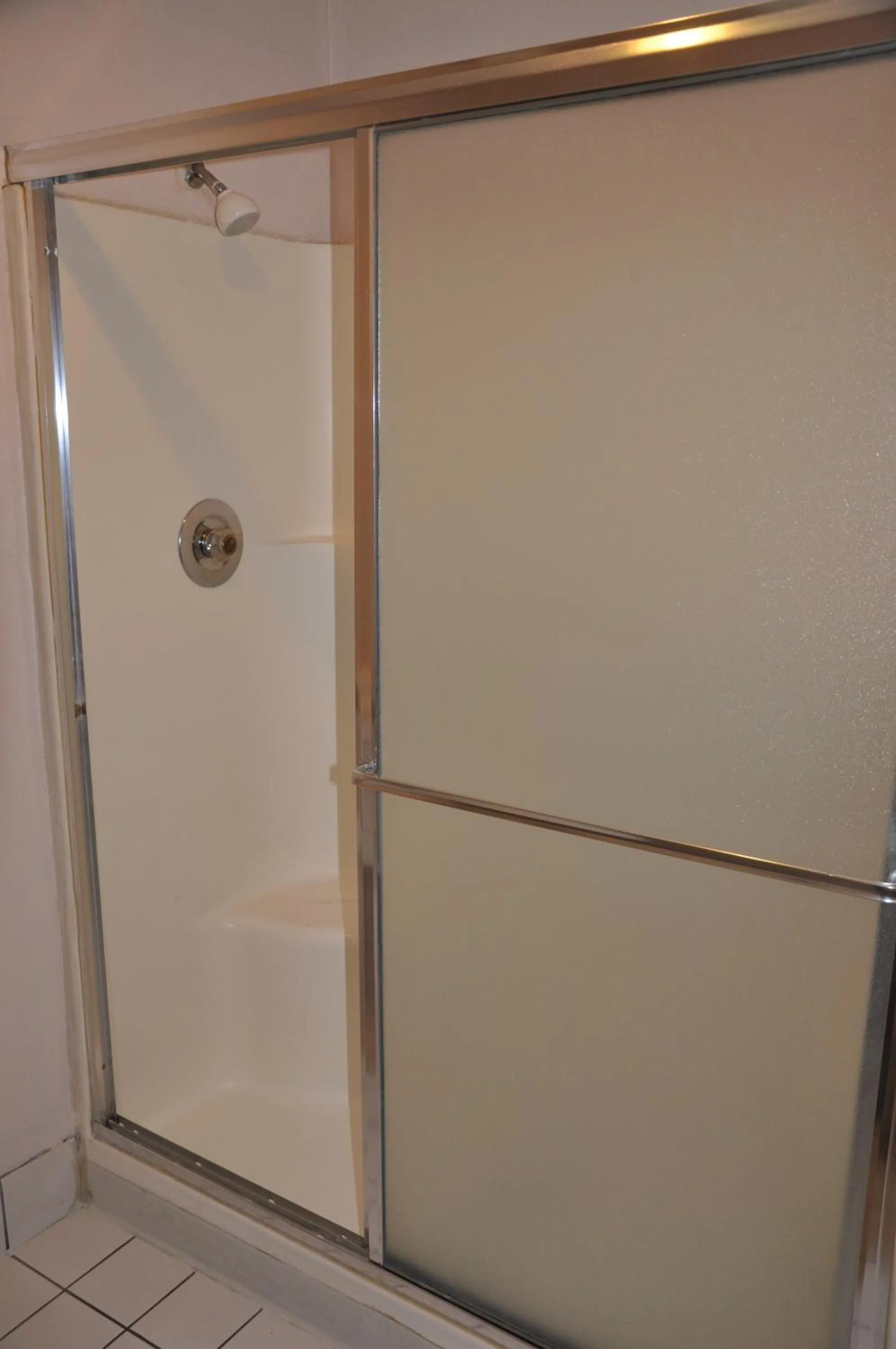 Shower in Super 8 by Wyndham Hayward Downtown