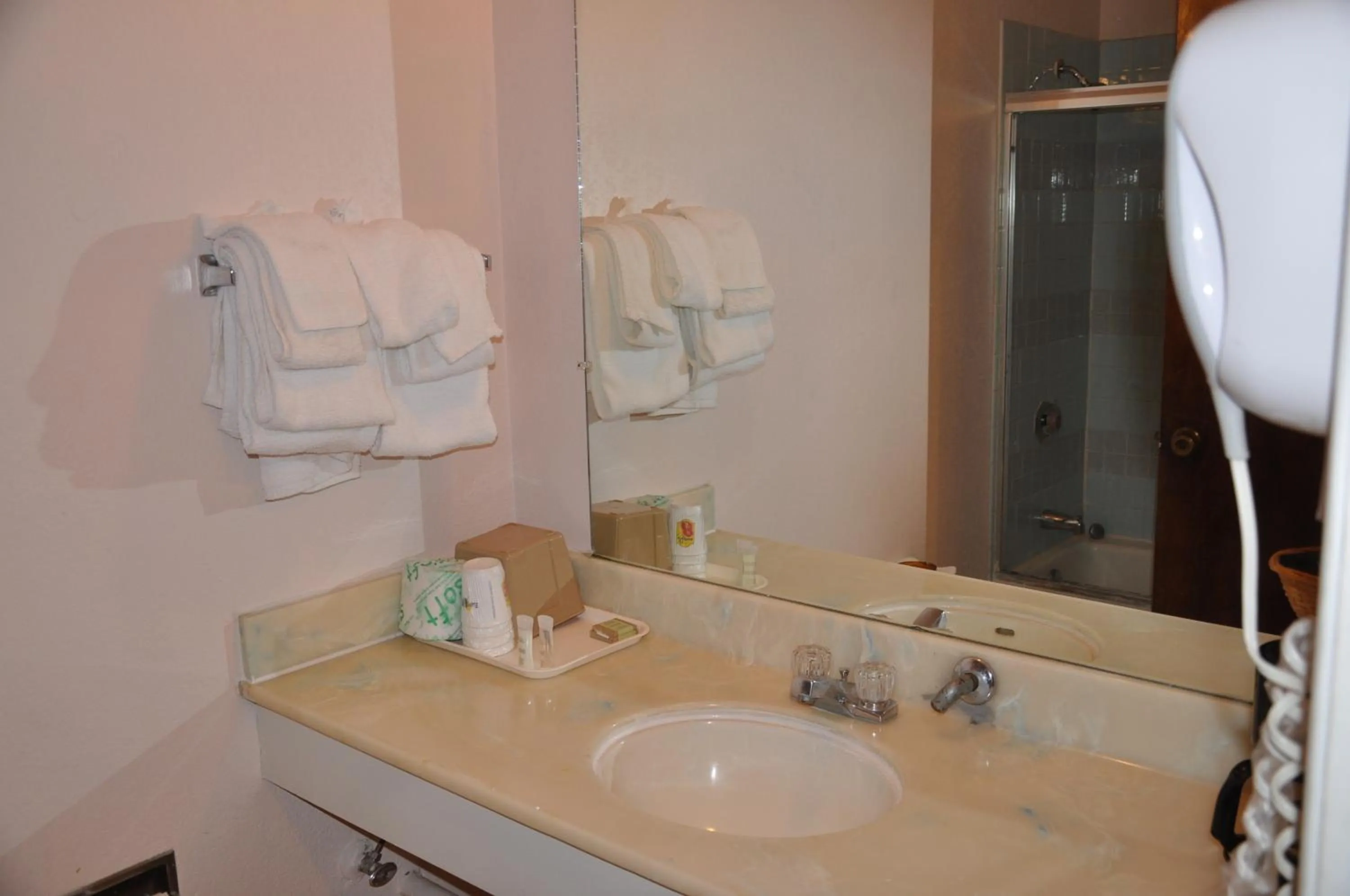 Bathroom in Super 8 by Wyndham Hayward Downtown