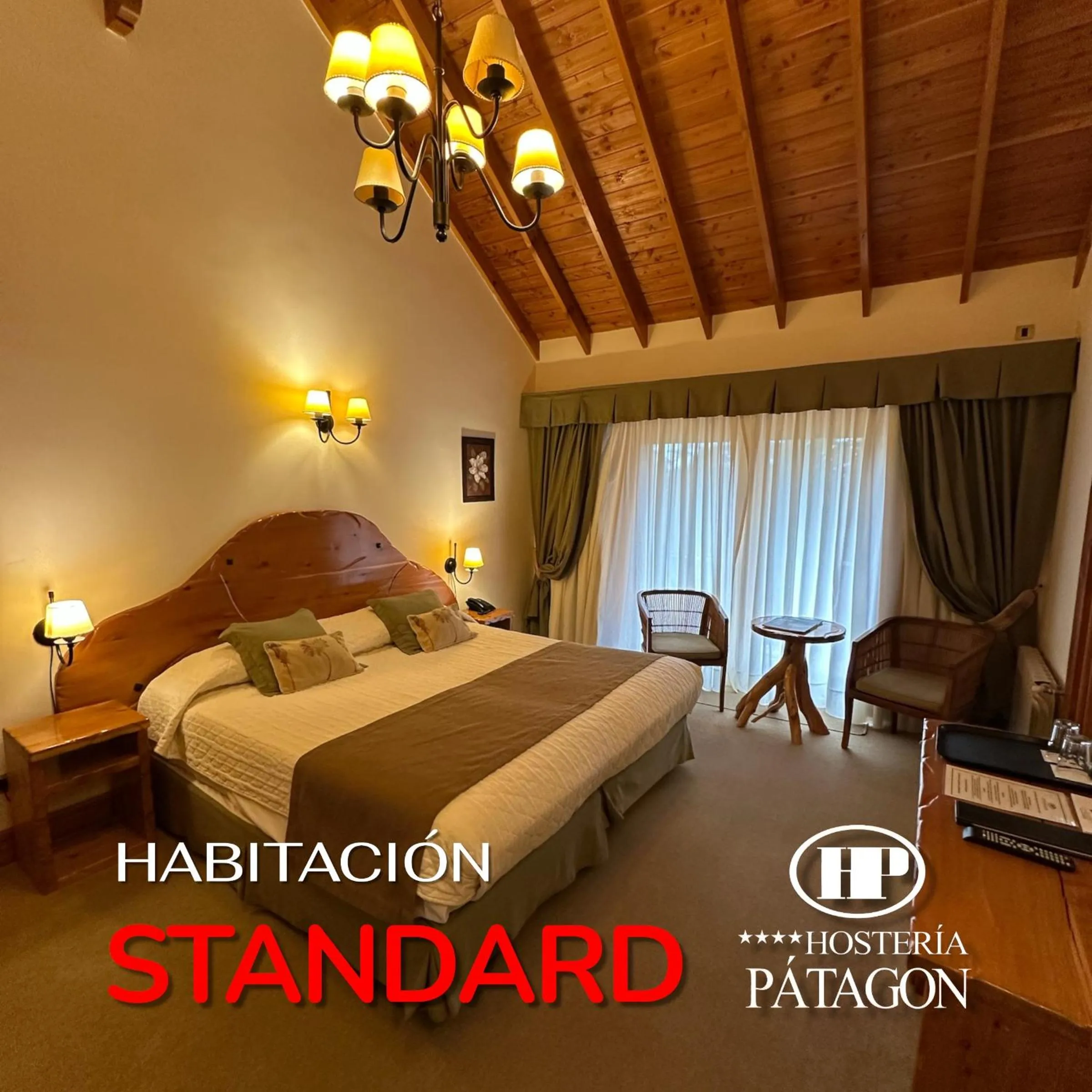 Bed in Hosteria Patagon