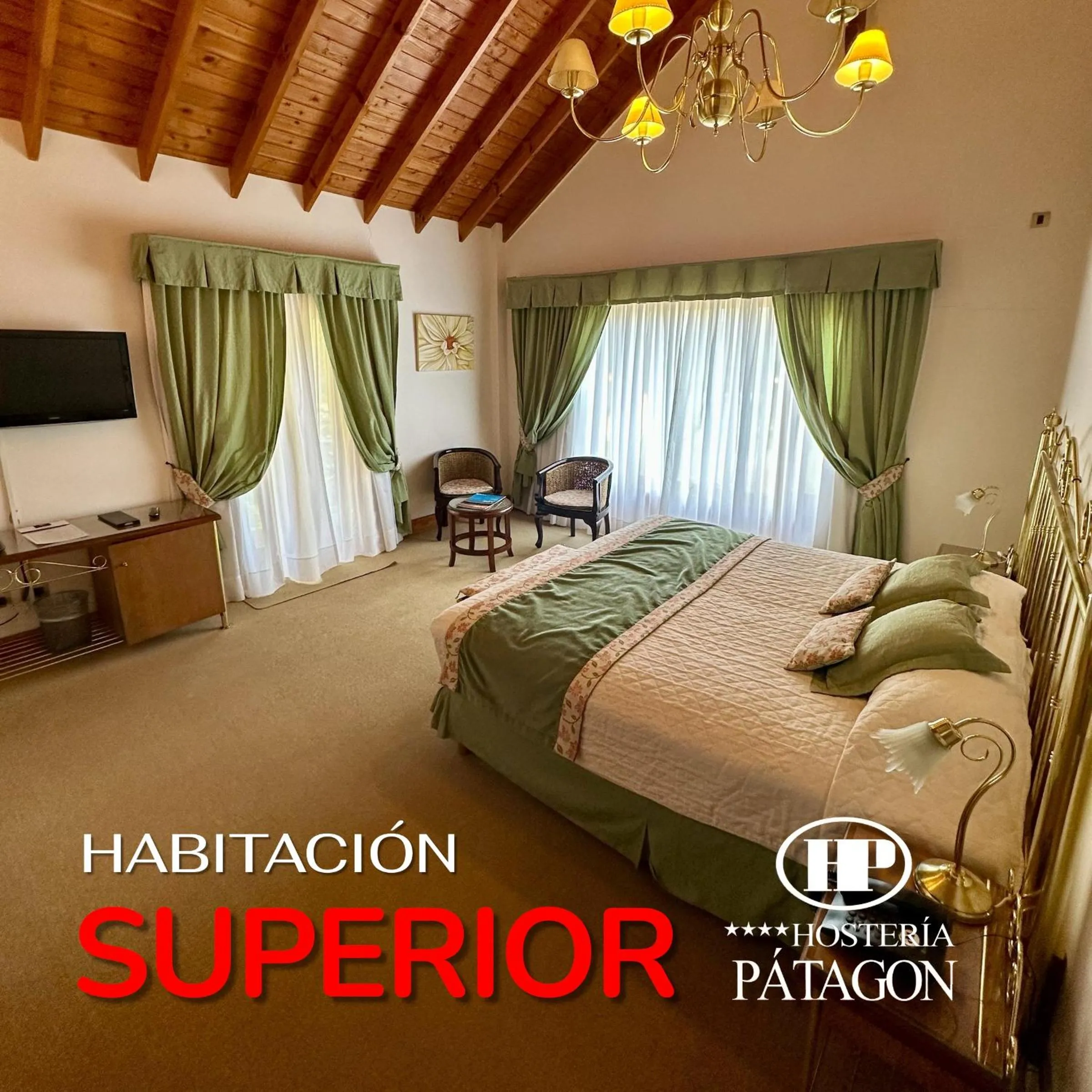 Bed in Hosteria Patagon