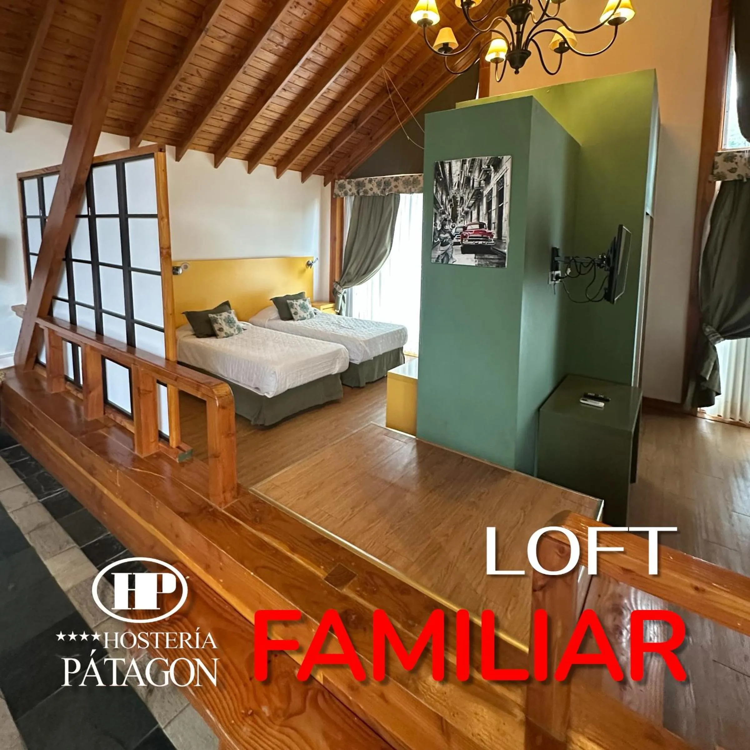 Bed in Hosteria Patagon