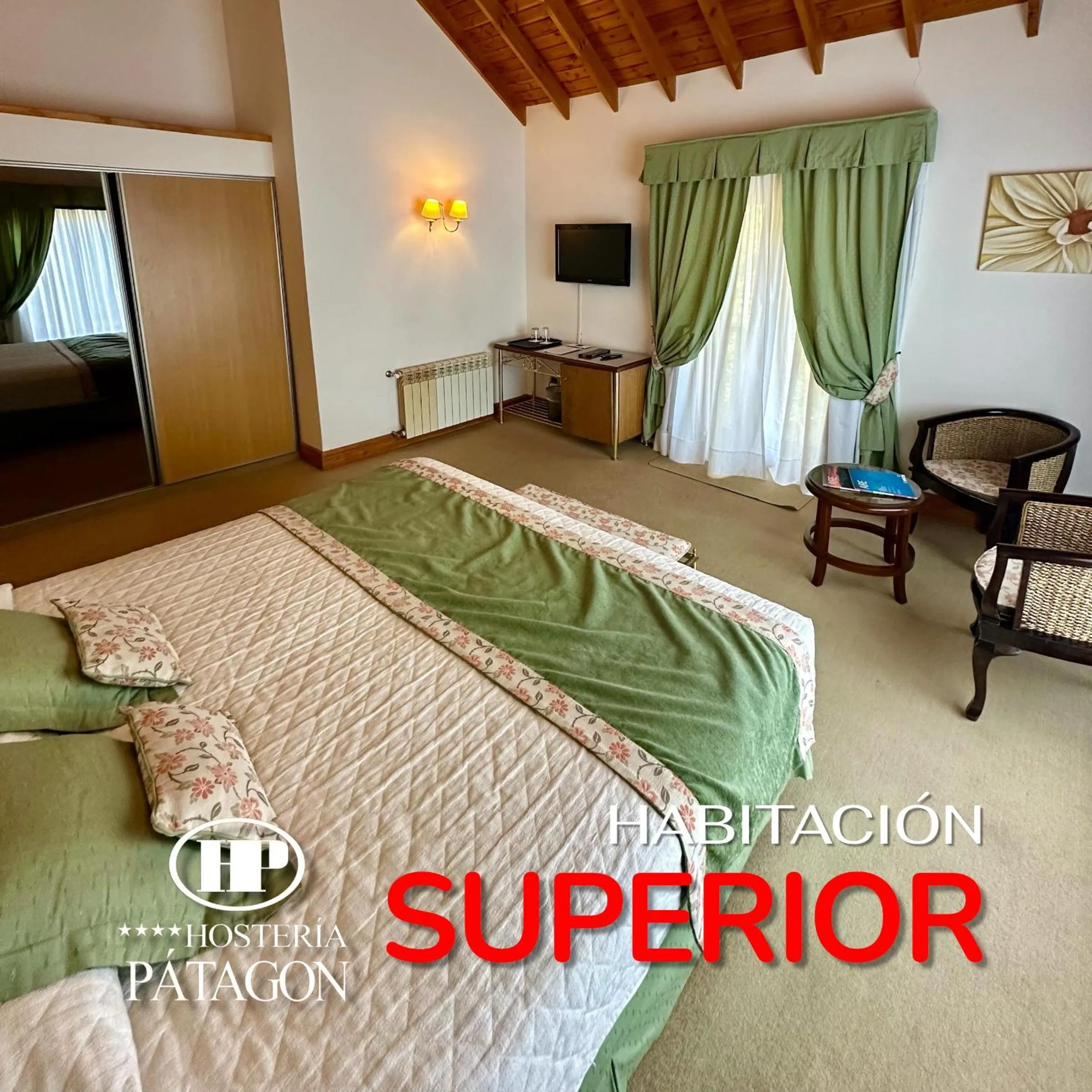 Bed in Hosteria Patagon