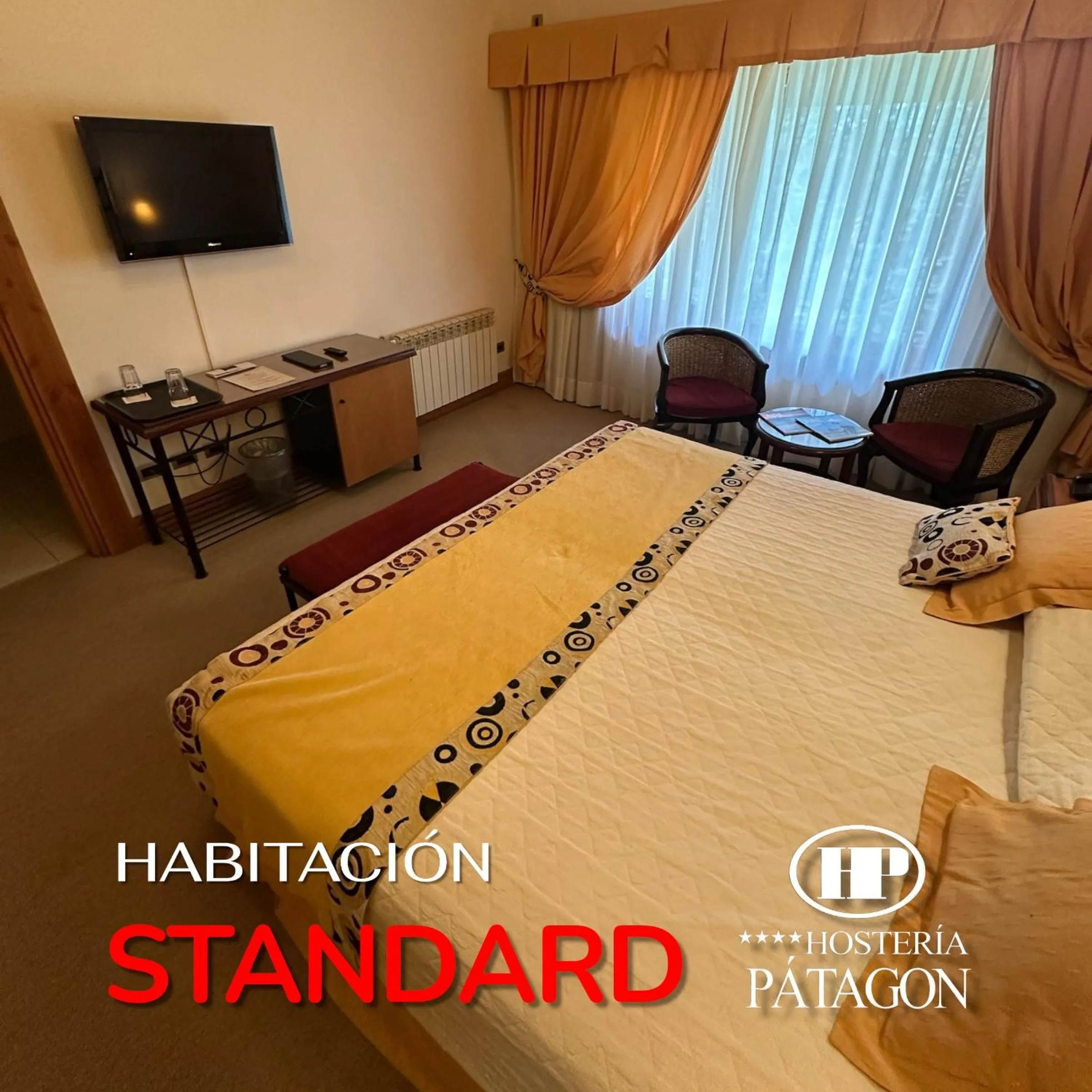 Bed in Hosteria Patagon