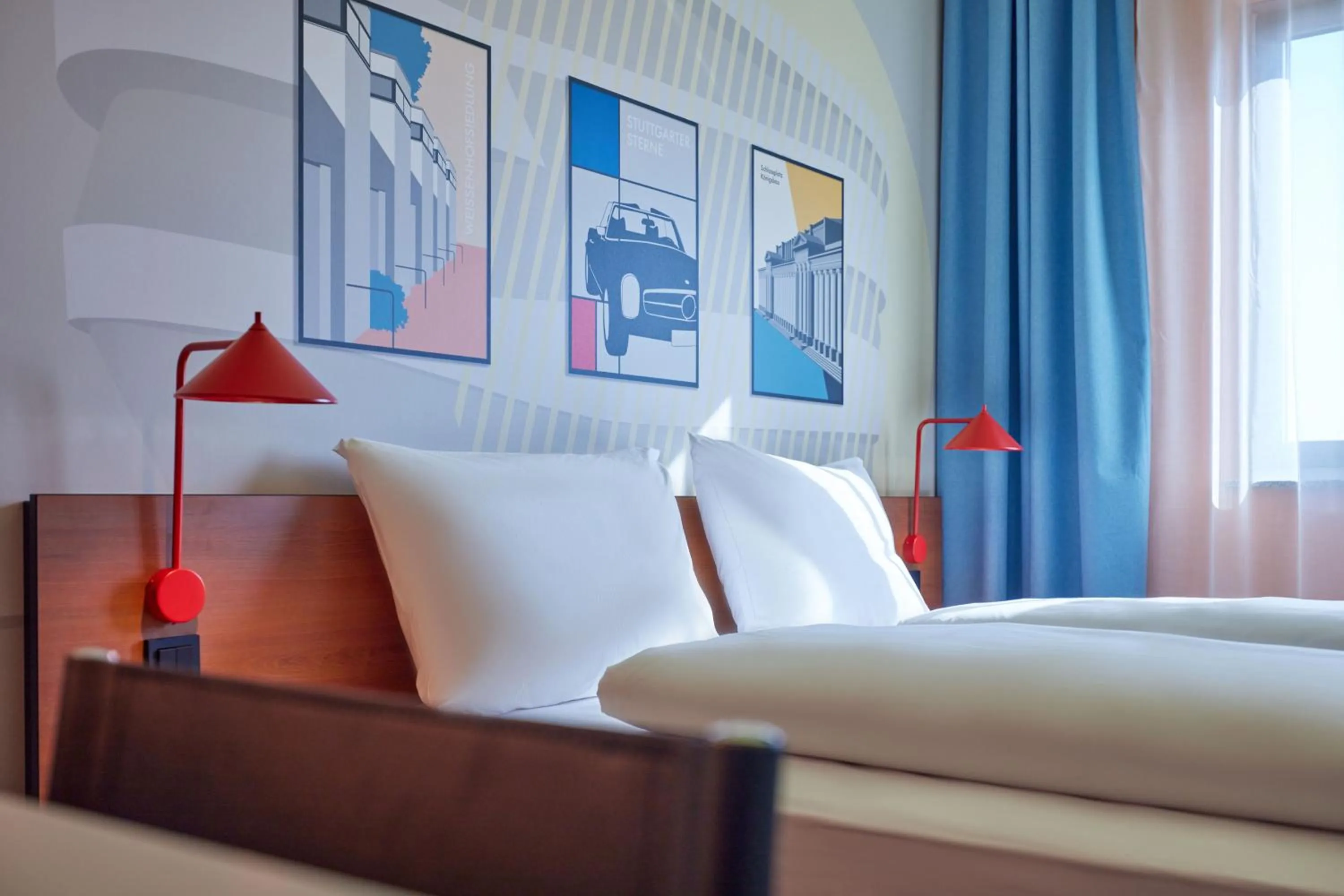Bed in McDreams Hotel Stuttgart-City