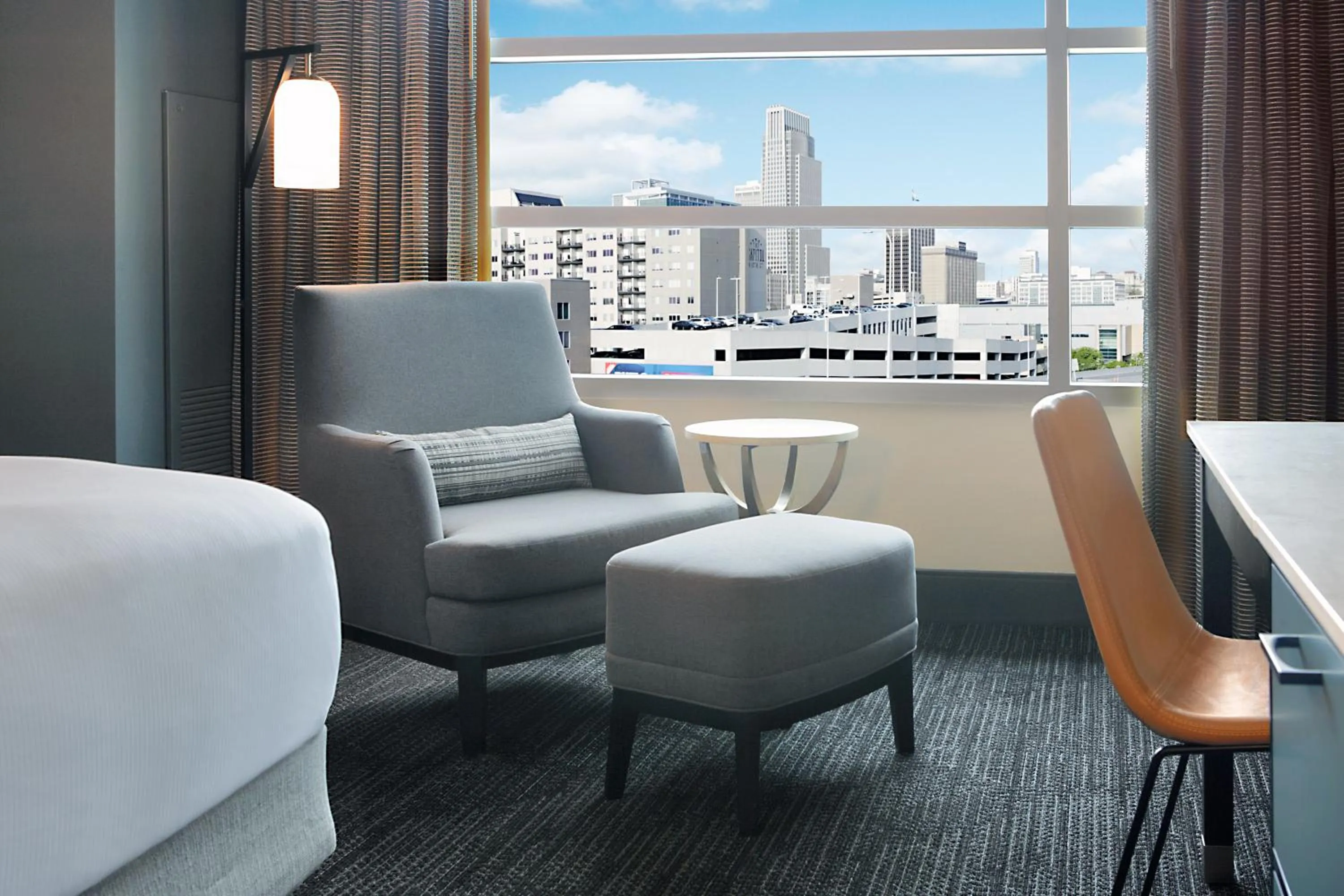 Seating area in Hilton Omaha