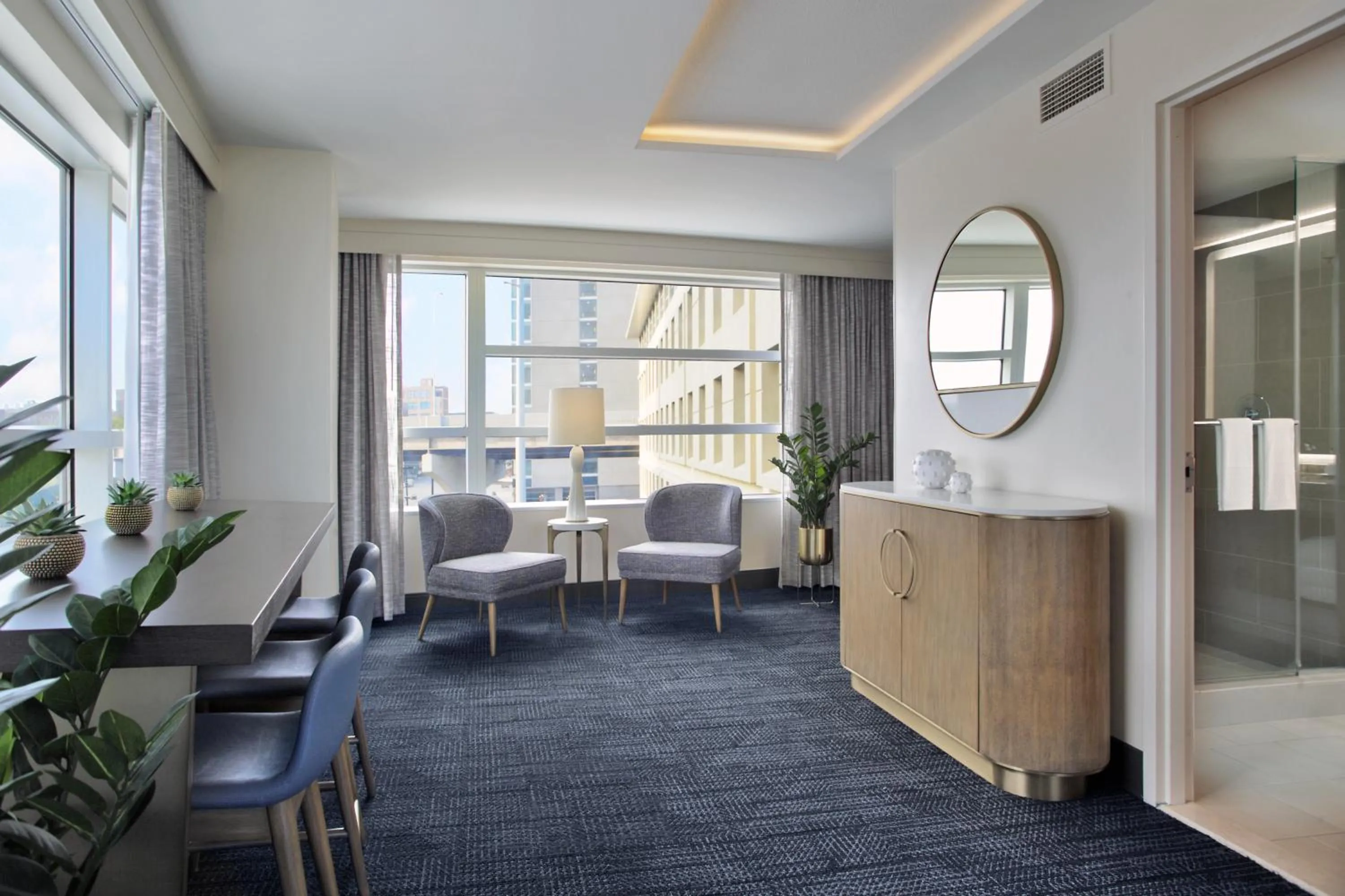 Seating area in Hilton Omaha