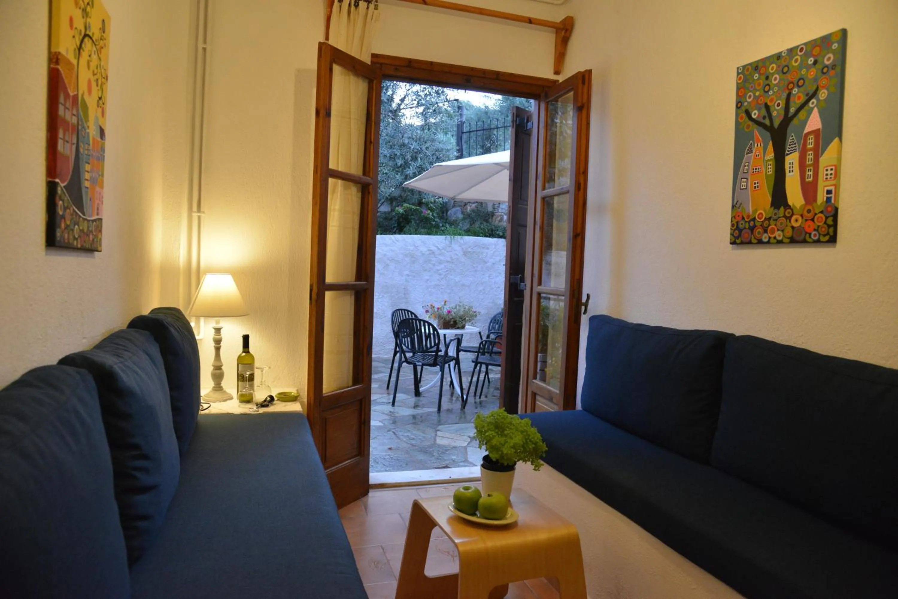 Seating area in Anofli Suites