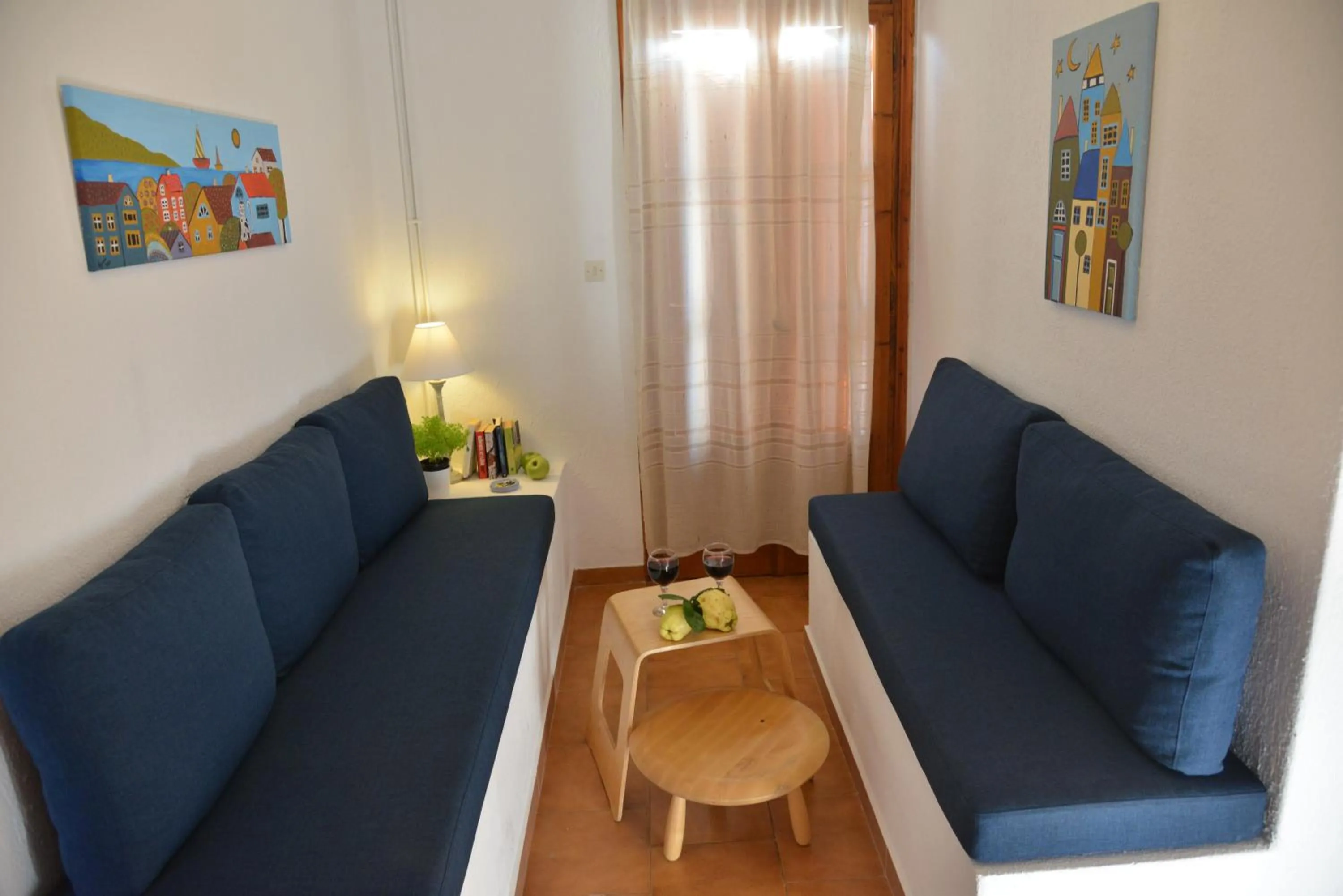 Seating area in Anofli Suites