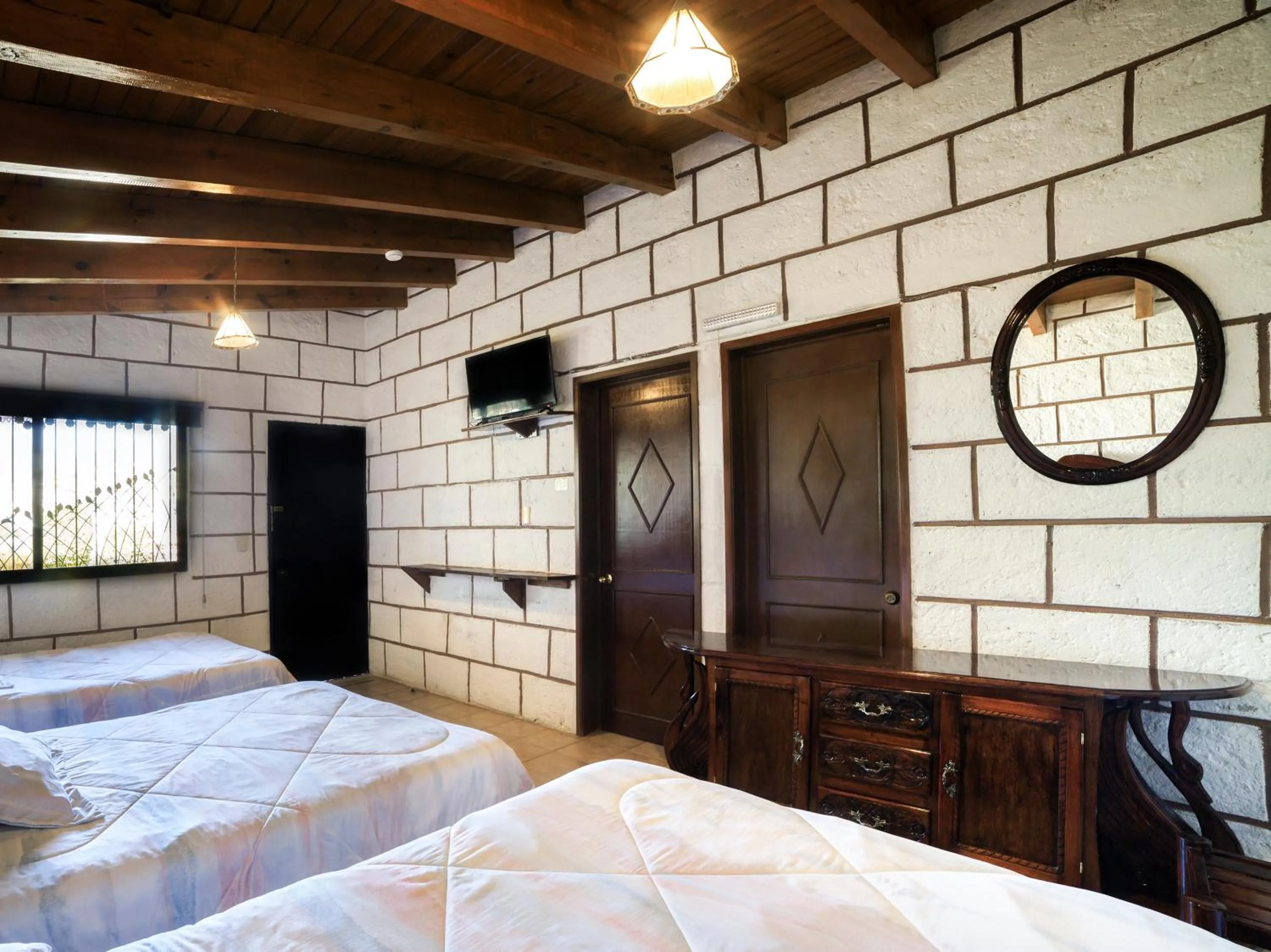 Bed in Hotel Quinta Mirador Zacualli