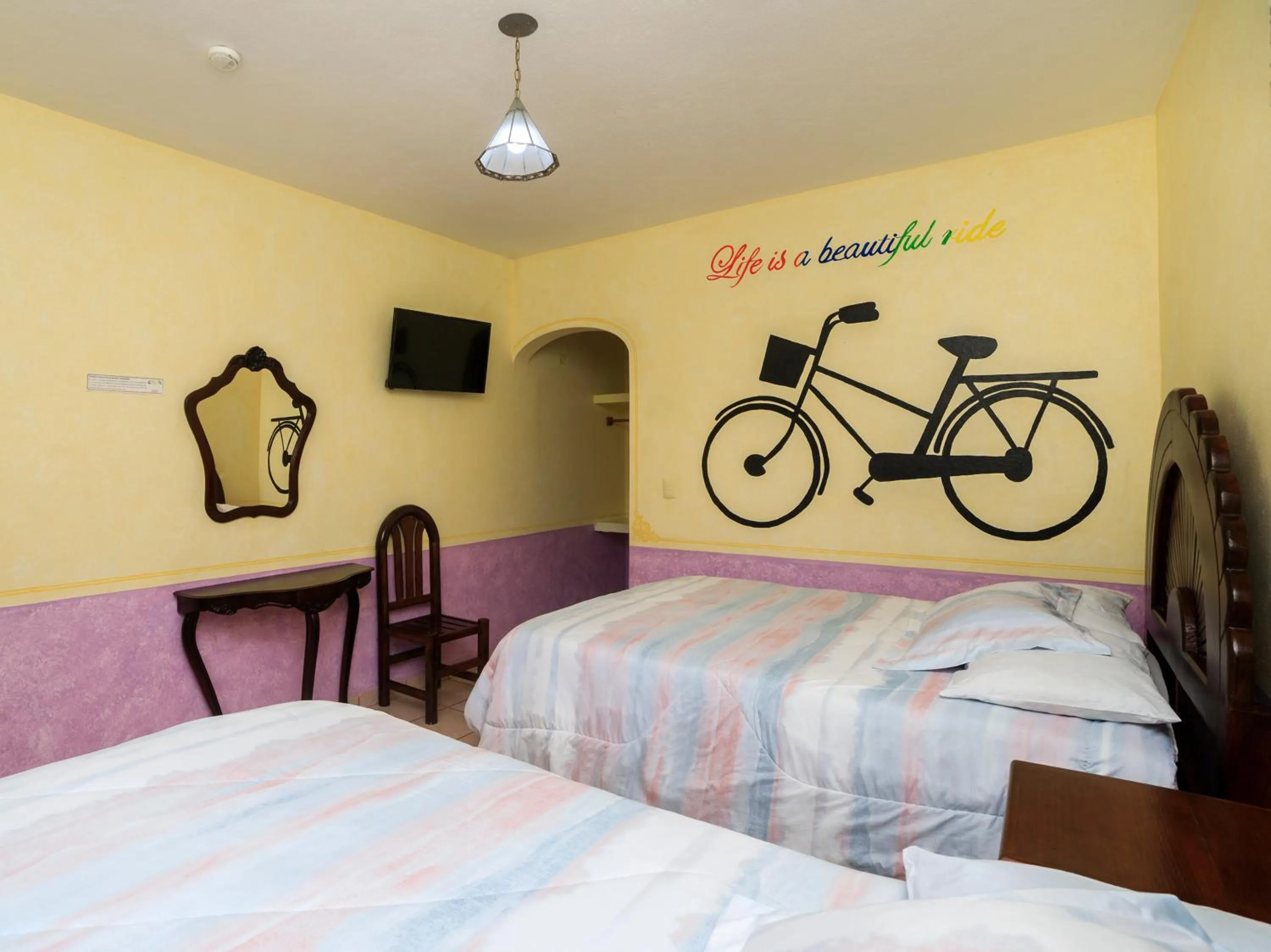 Bed in Hotel Quinta Mirador Zacualli