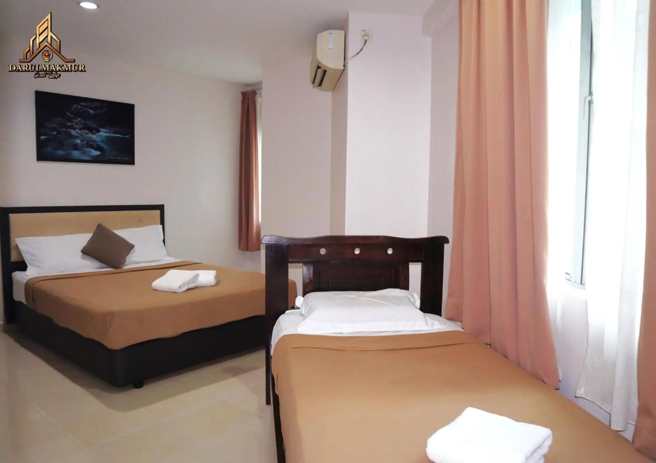 Bed in DarulMakmur Scout Lodge