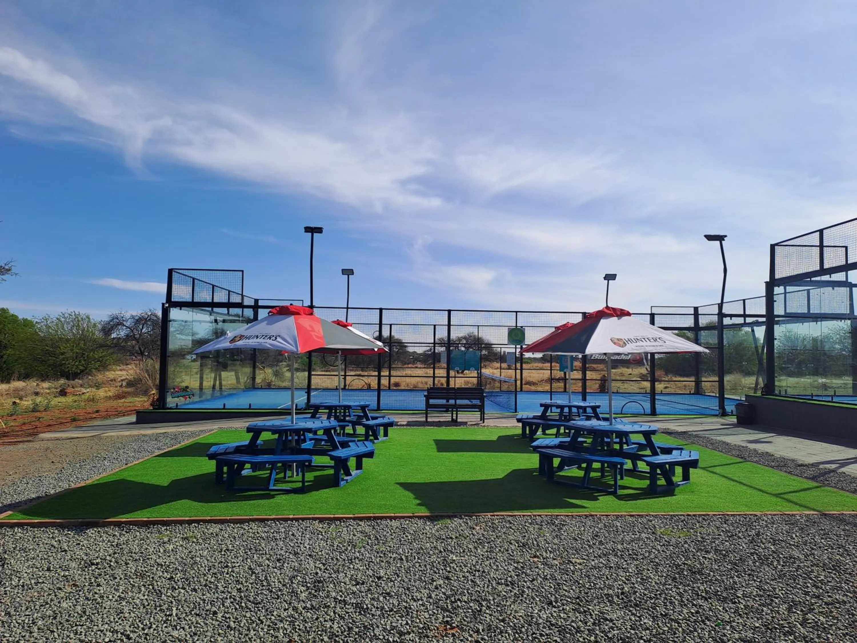 Tennis court in Kalahari Lodge Kimberley