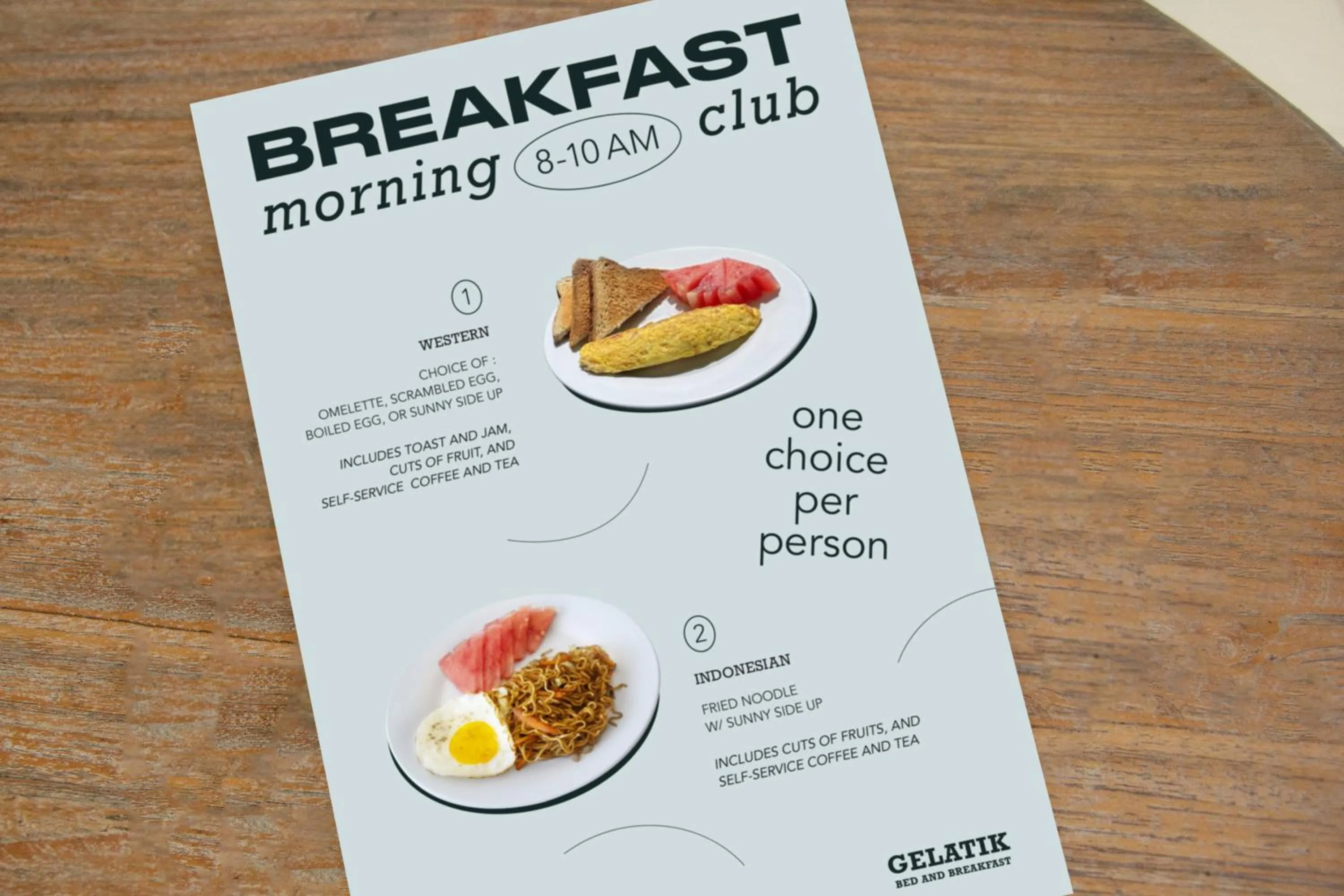 Breakfast in Gelatik Bed And Breakfast