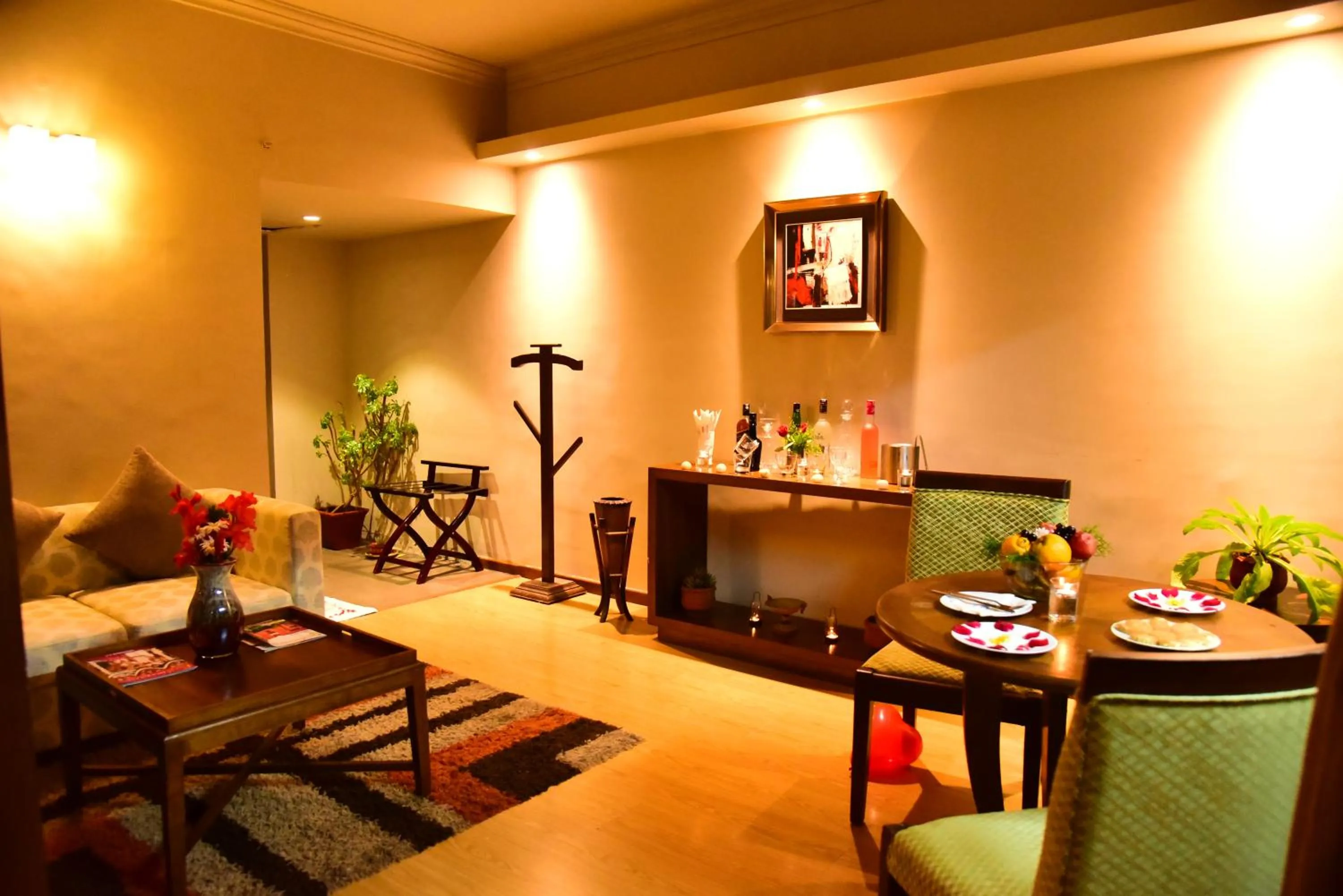 Living room in Sinclairs Retreat Ooty