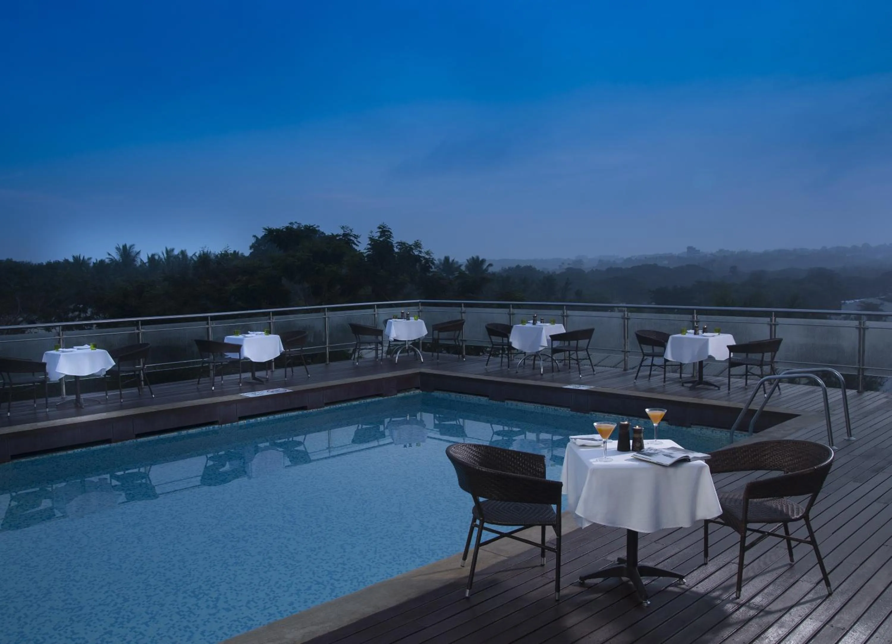 Swimming pool in Mysore County Retreat