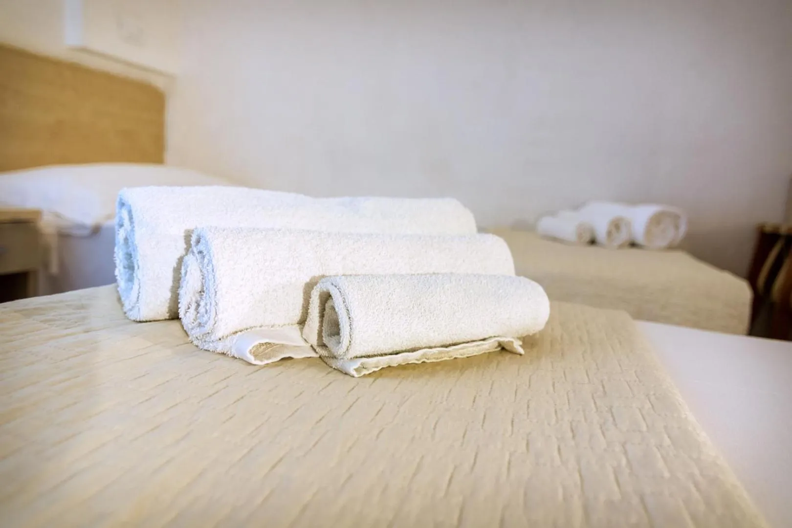 towels, Bed in Hotel Arlecchino Riccione