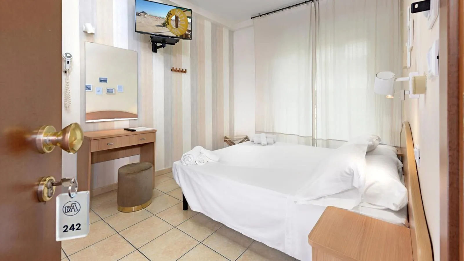 Bedroom, Bed in Hotel Arlecchino Riccione