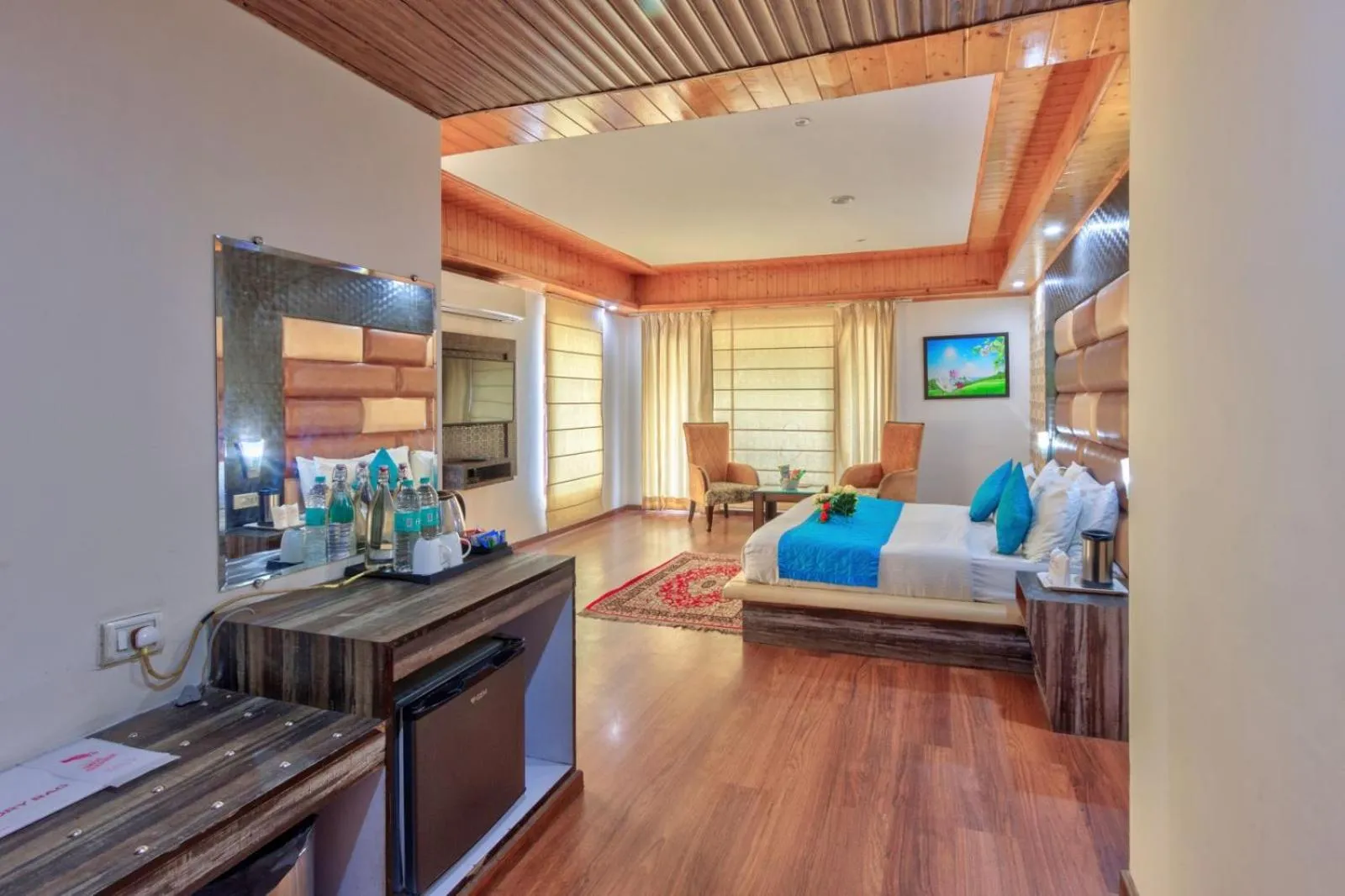 Bed in Grand Krisa Resort & SPA, Manali Experience Luxury With all Weather ACs in Every Room