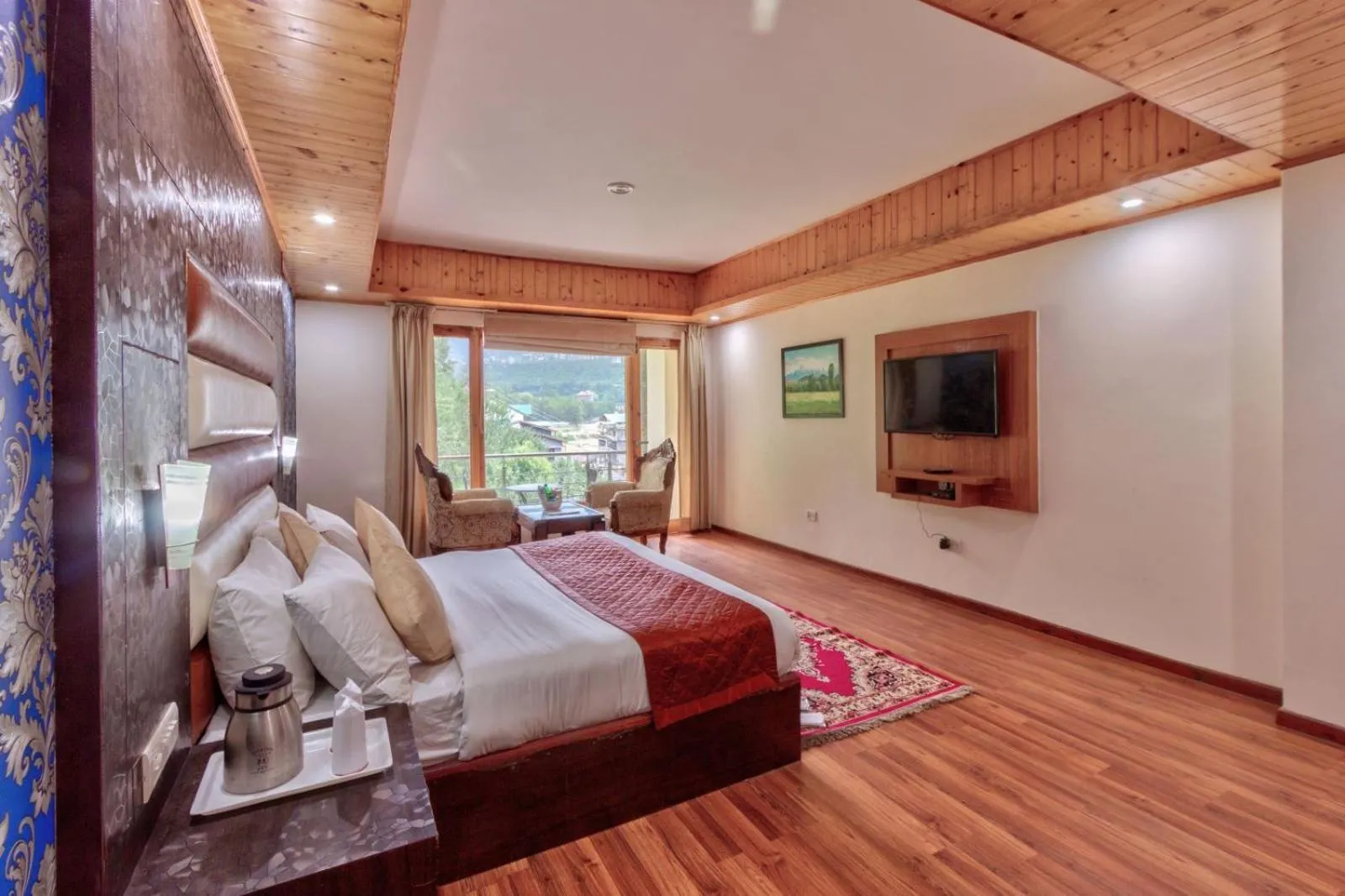 Bed in Grand Krisa Resort & SPA, Manali Experience Luxury With all Weather ACs in Every Room