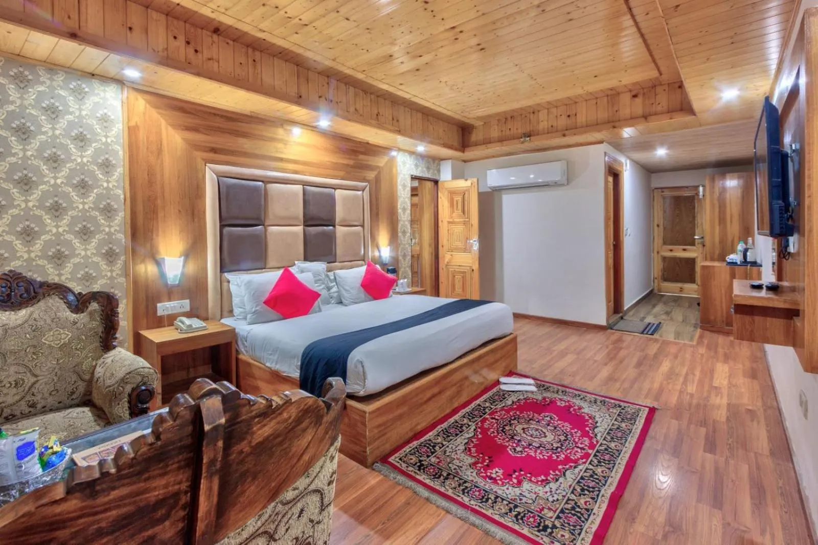 Bed in Grand Krisa Resort & SPA, Manali Experience Luxury With all Weather ACs in Every Room