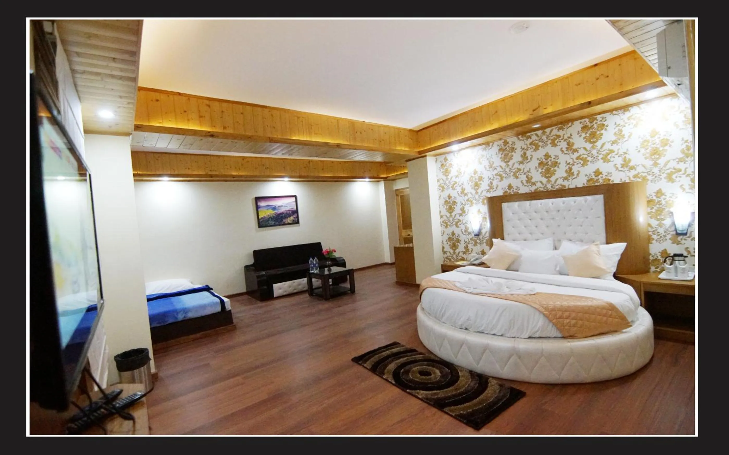 Bed in Grand Krisa Resort & SPA, Manali Experience Luxury With all Weather ACs in Every Room