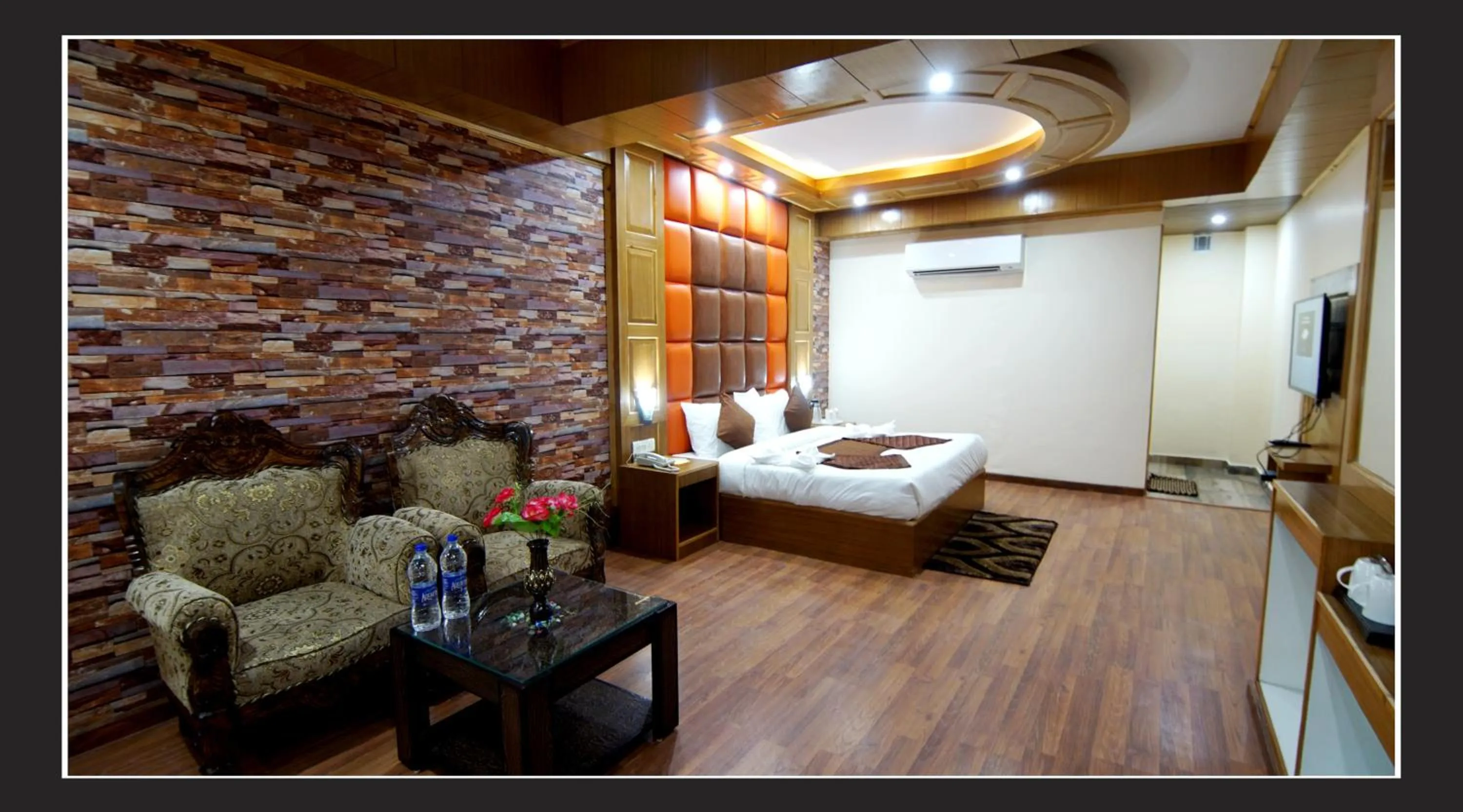 Bed in Grand Krisa Resort & SPA, Manali Experience Luxury With all Weather ACs in Every Room