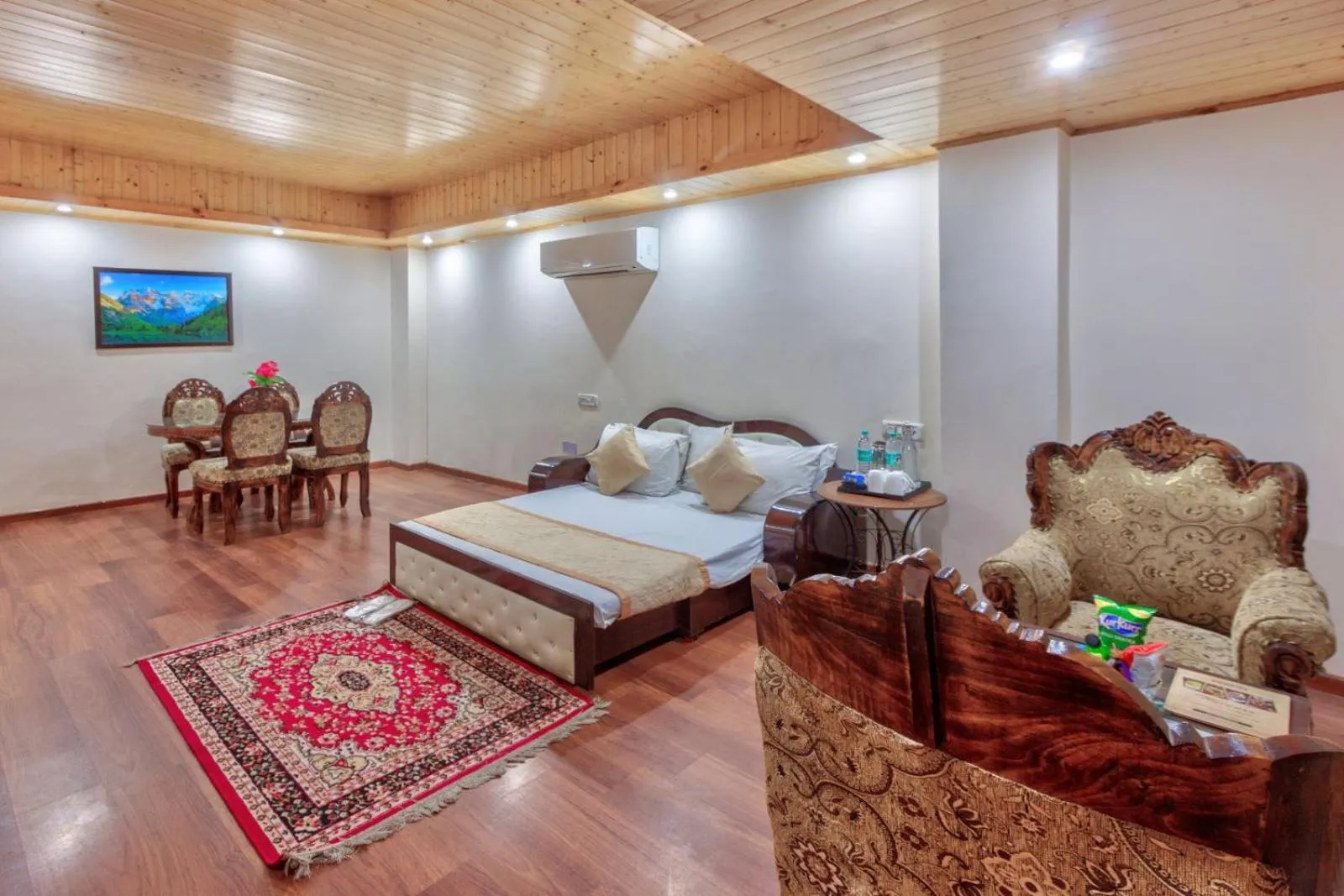 Bed in Grand Krisa Resort & SPA, Manali Experience Luxury With all Weather ACs in Every Room