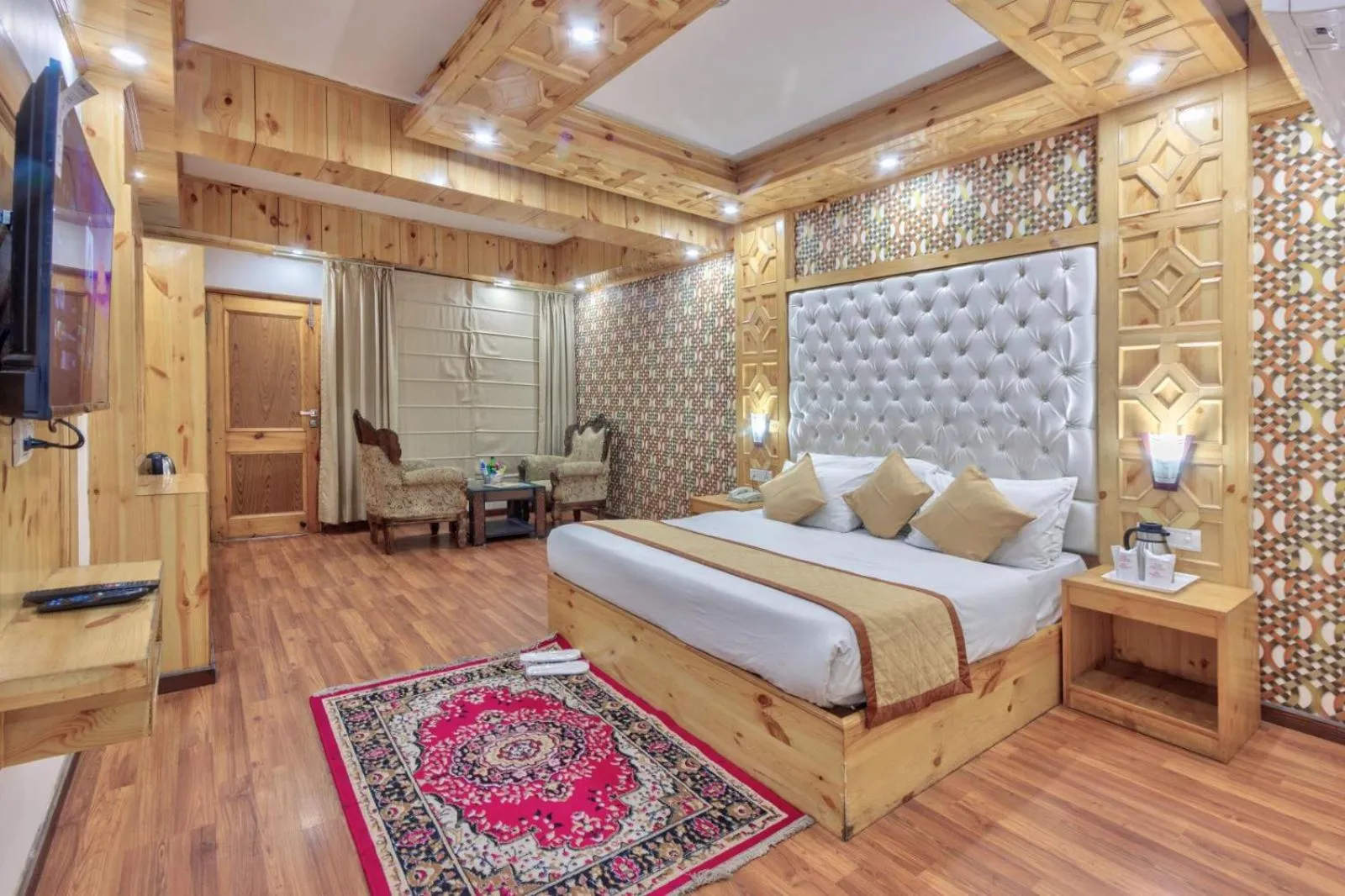 Bed in Grand Krisa Resort & SPA, Manali Experience Luxury With all Weather ACs in Every Room