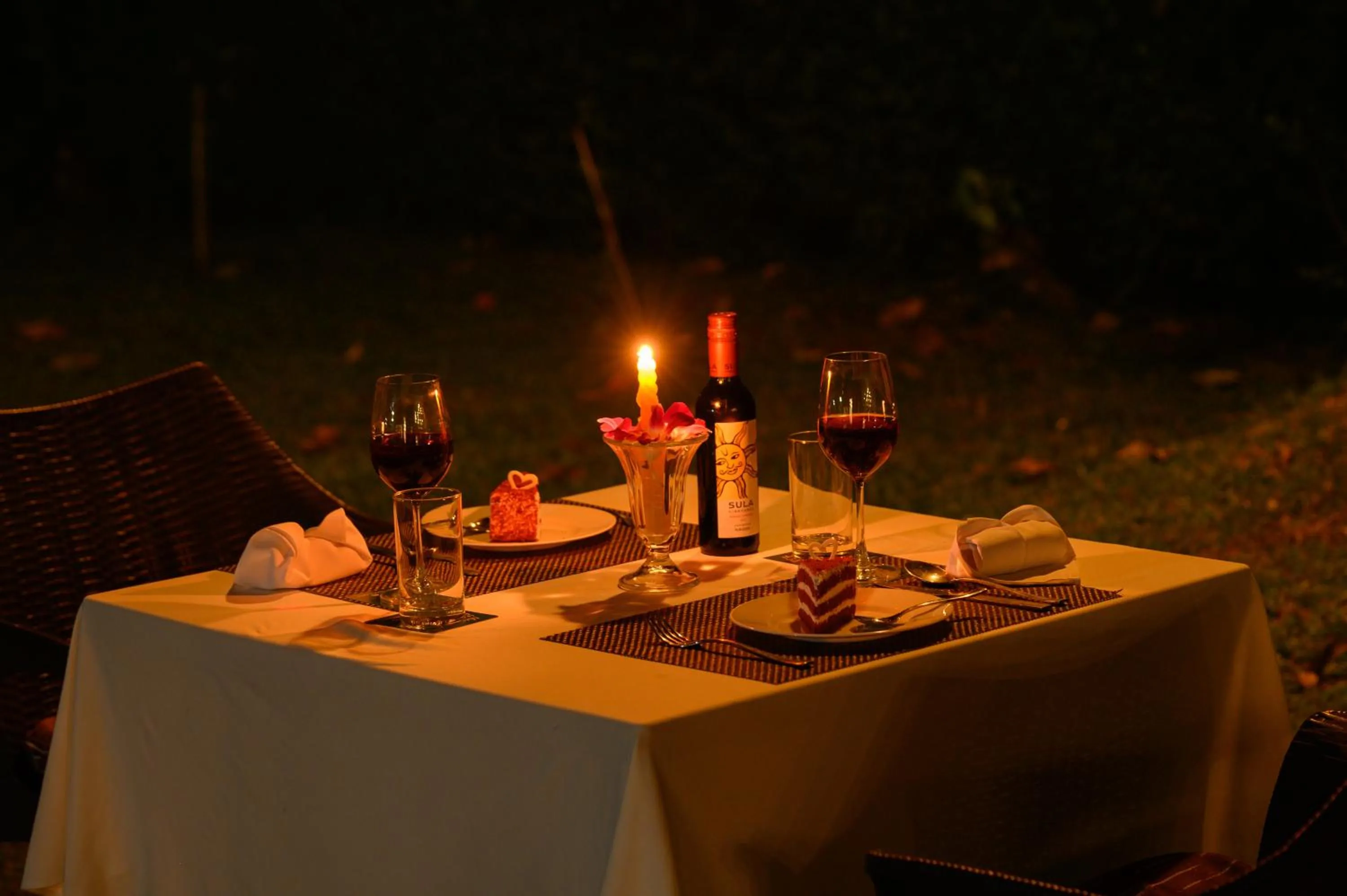 Dinner in Sinclairs Retreat Dooars, Chalsa