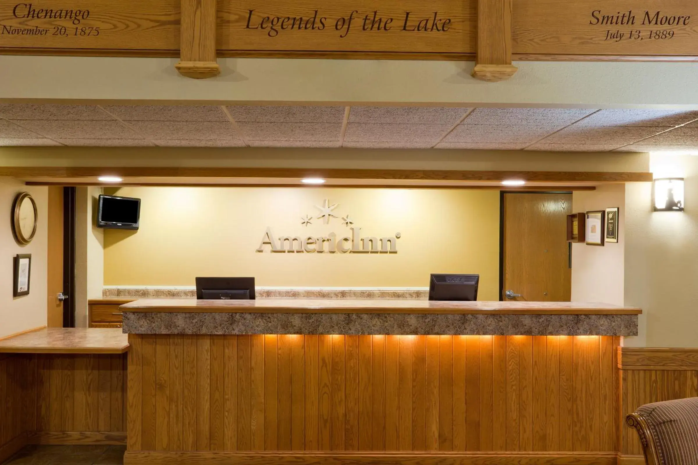 Lobby or reception in AmericInn by Wyndham Wetmore Munising Lobby or reception in AmericInn by Wyndham Wetmore Munising