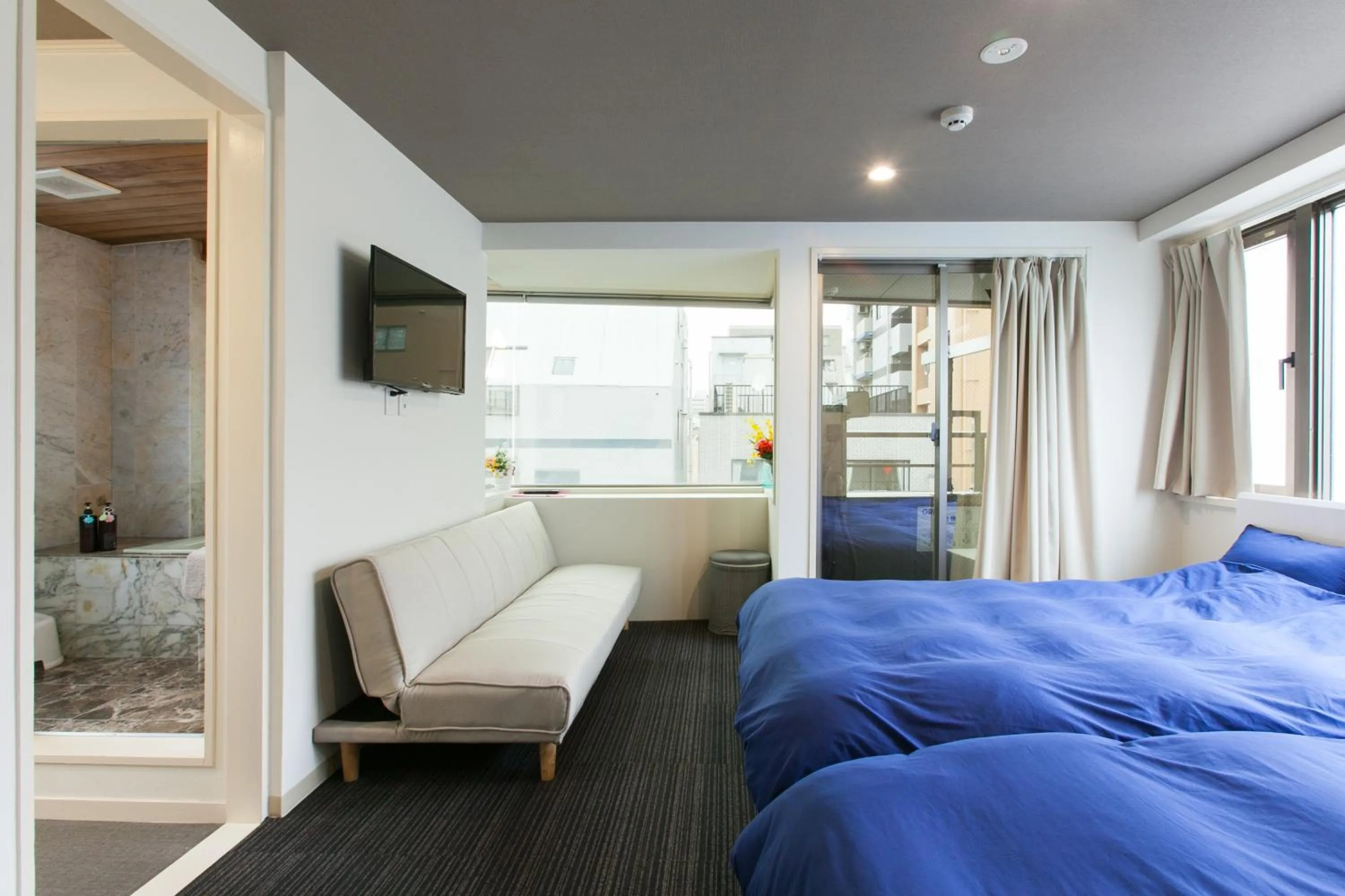 Bed in Hotel Cocoro Inn Asakusa Kuramae