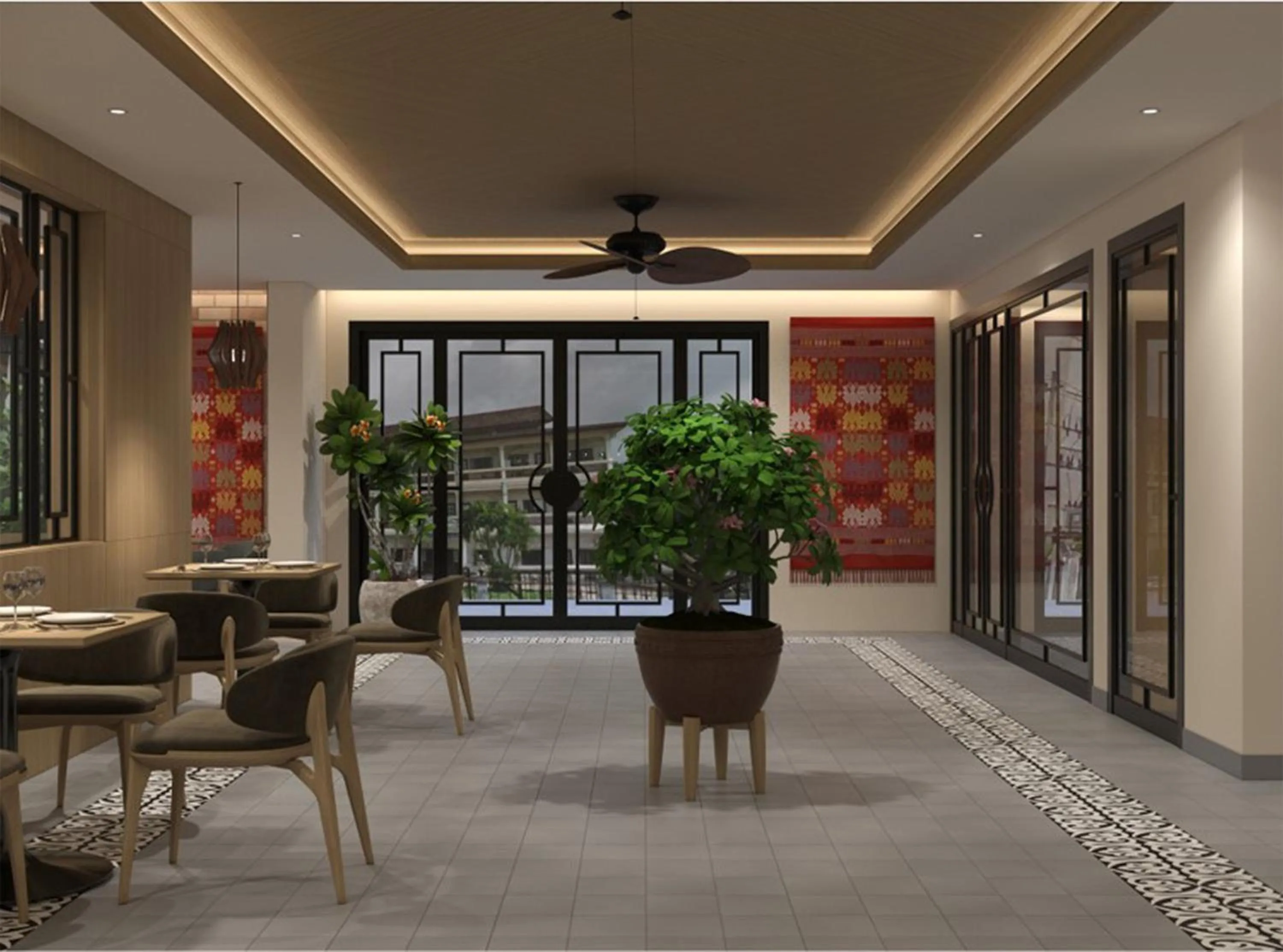 Living room in Hoang Kim Hotel