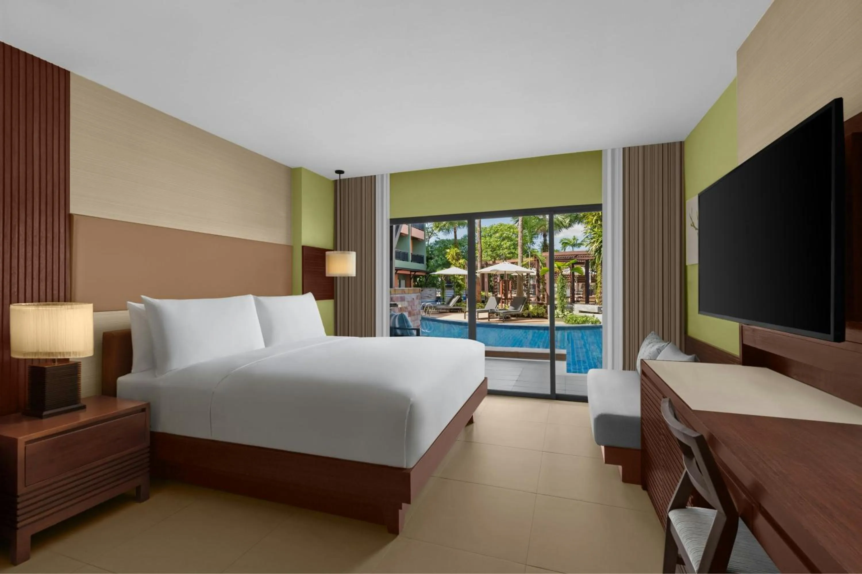 Swimming pool, Bed in Courtyard by Marriott Phuket, Patong Beach Resort