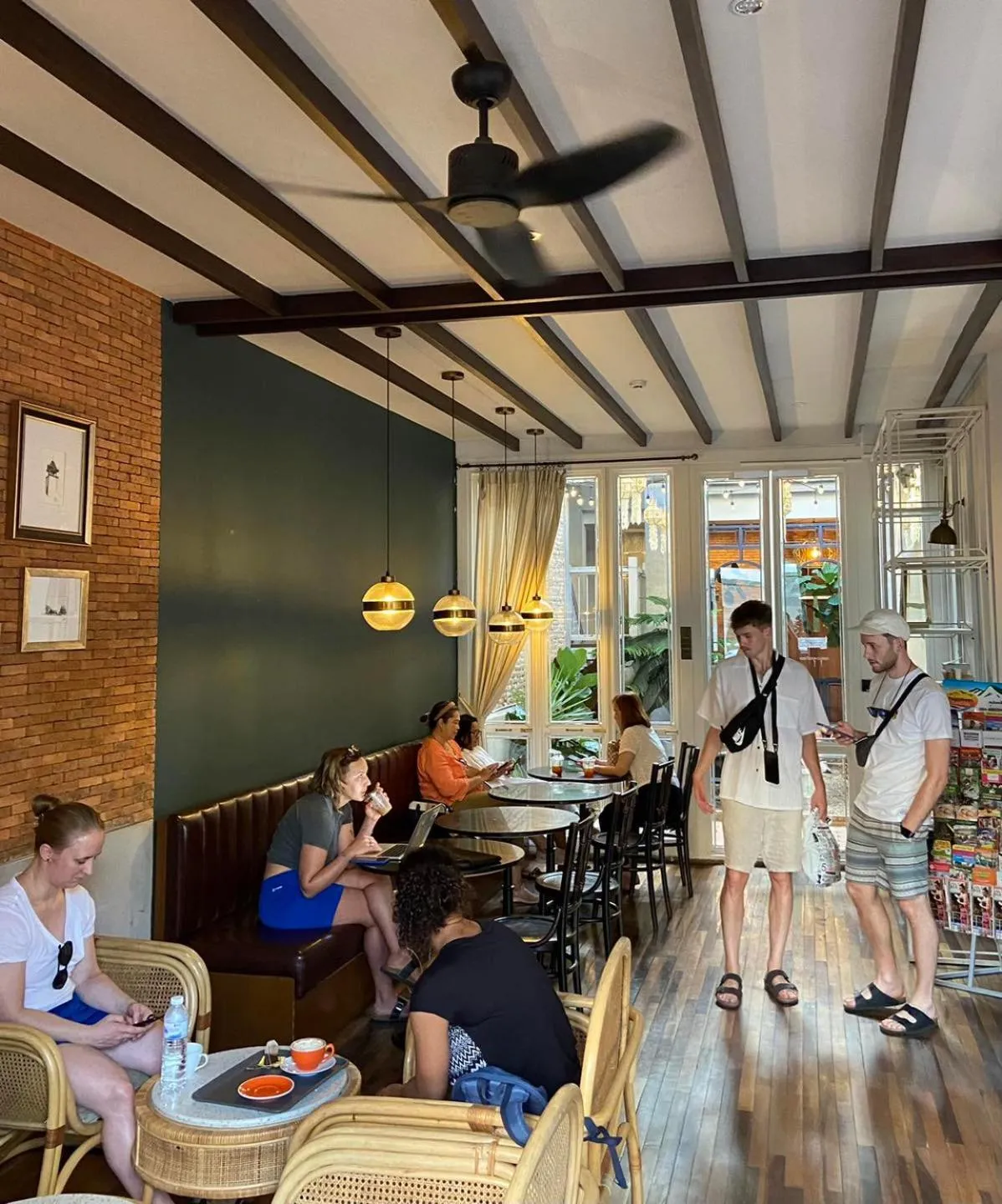 Seating area in Khunluang Hostel